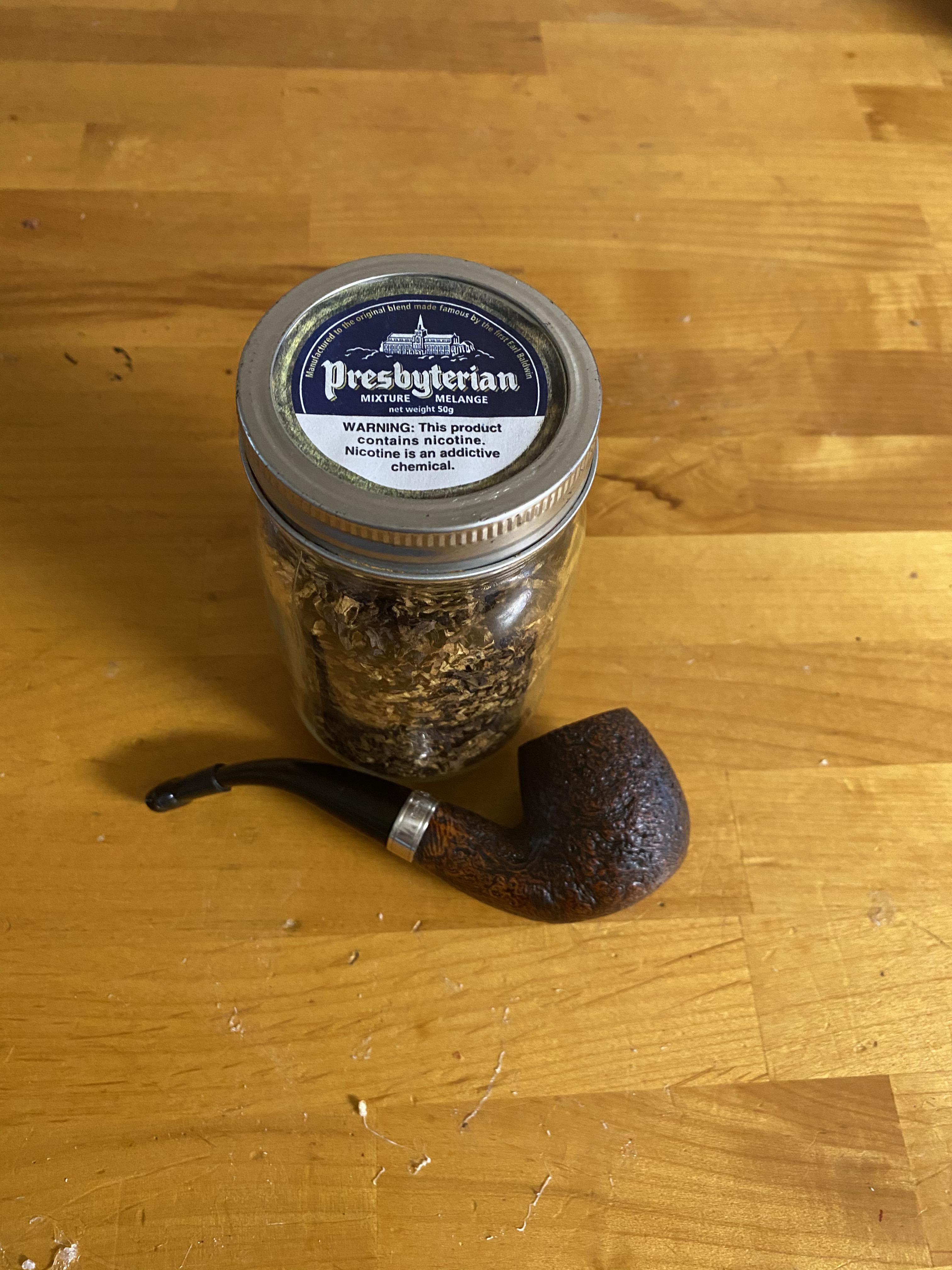 One of my favorite English blends, one of my favorite pipes. Today is