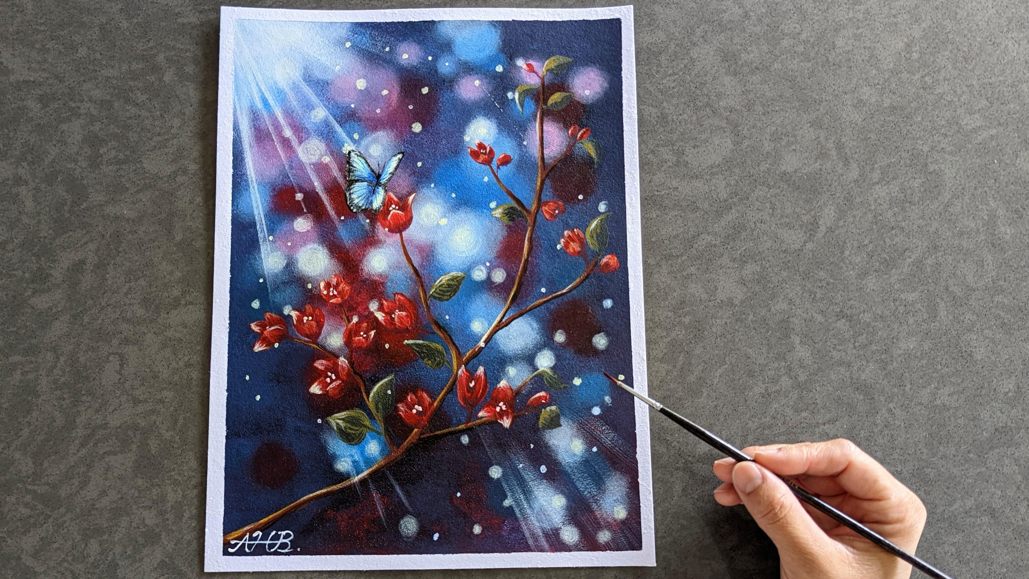 A beautiful Bokeh background painting tutorial, the full tutorial video