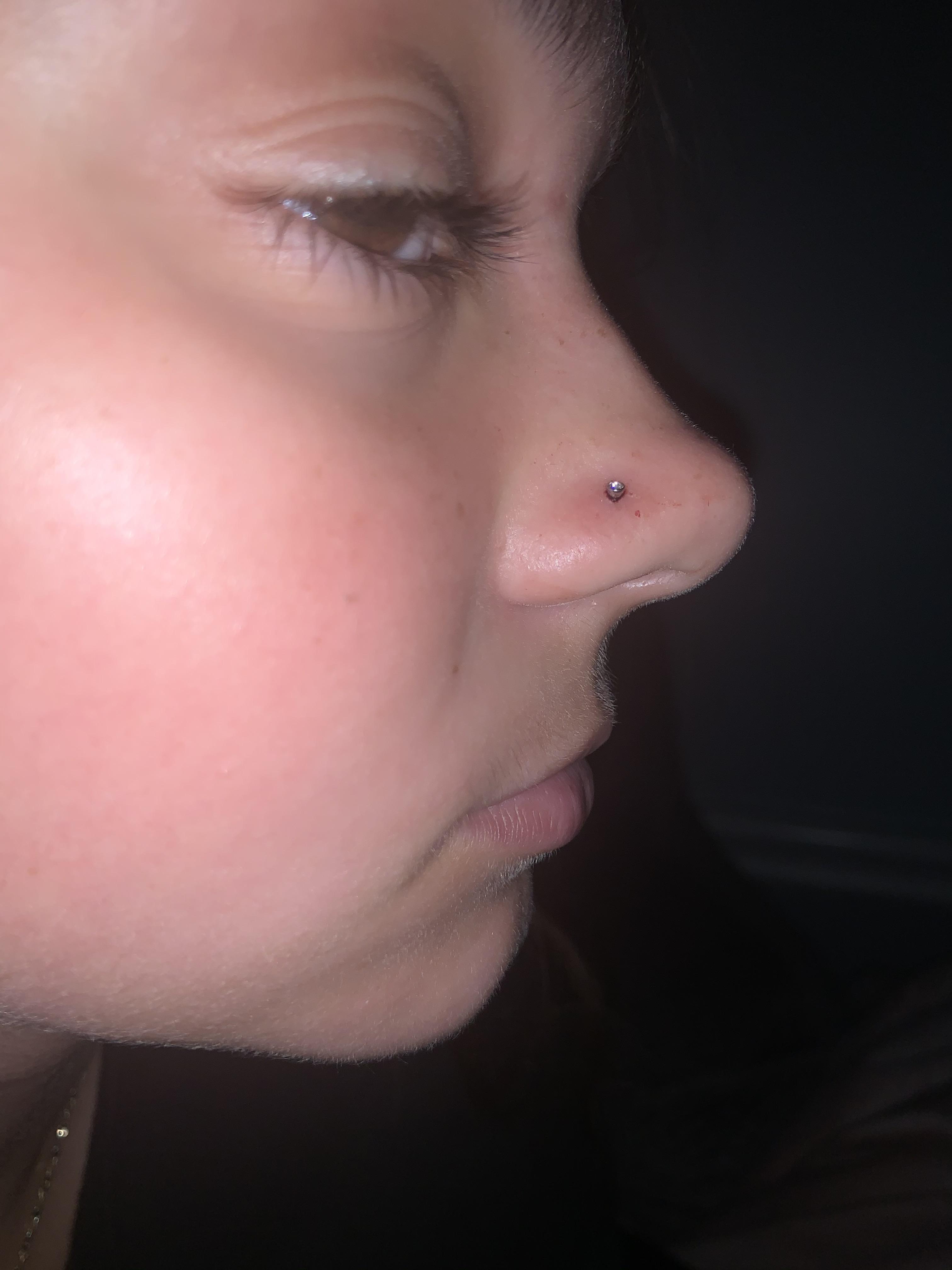 nose piercing please help i just got it pierced is it in the right spot