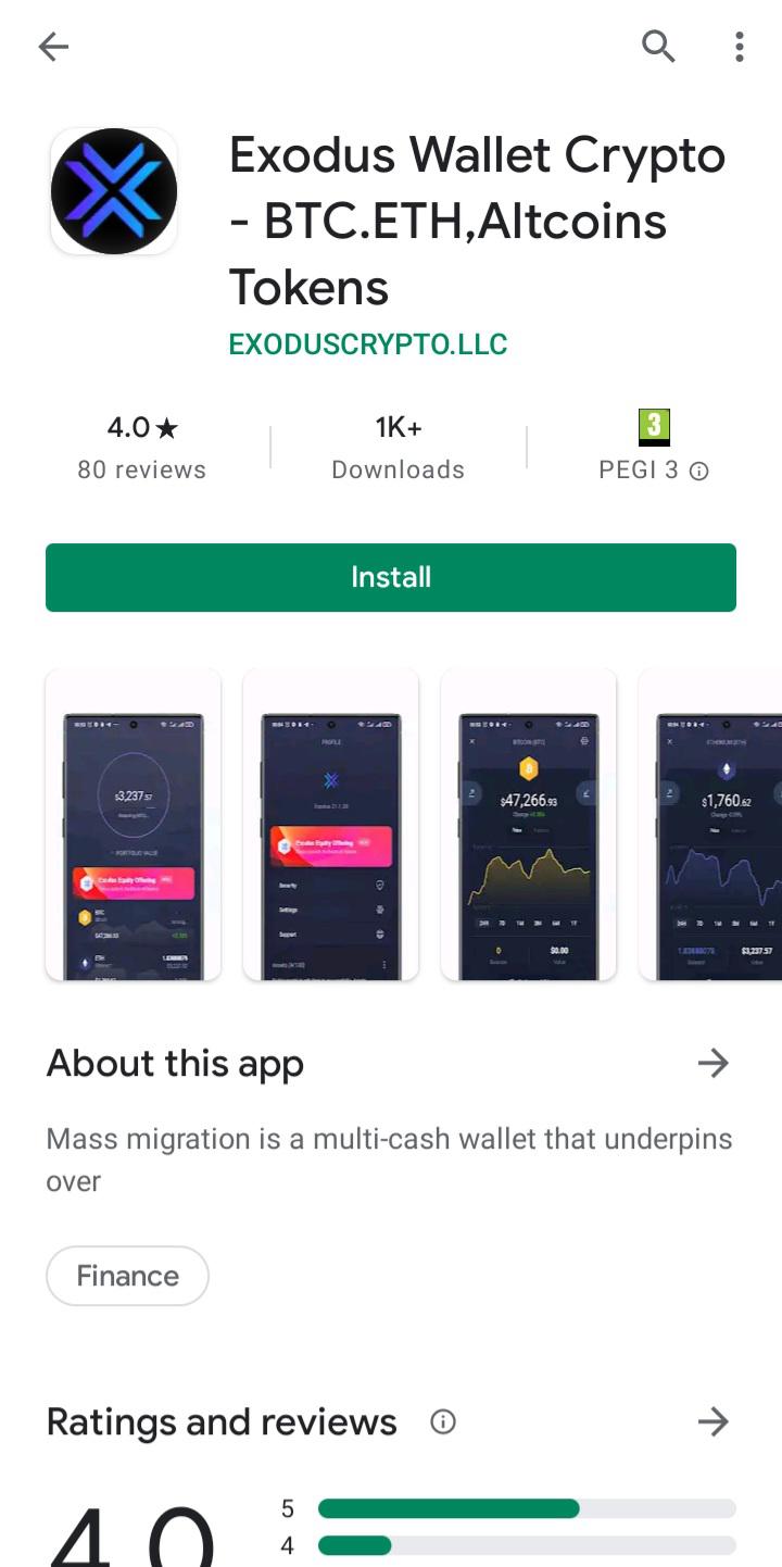 SCAM ALERT "Exodus Wallet Crypto BTC.ETH,Altcoins Tokens" This is
