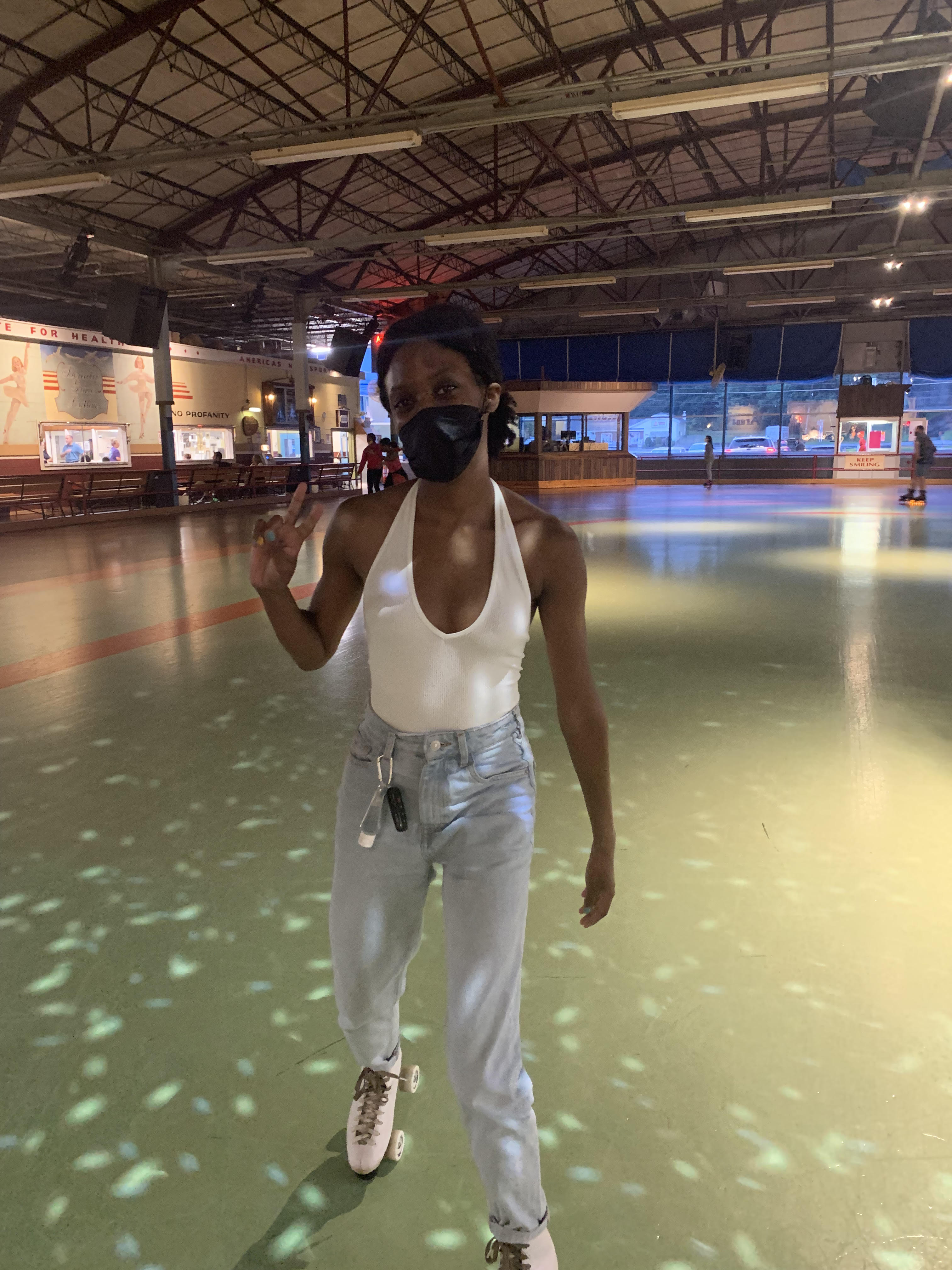 Went to skate after the rain yesterday Rollerskating