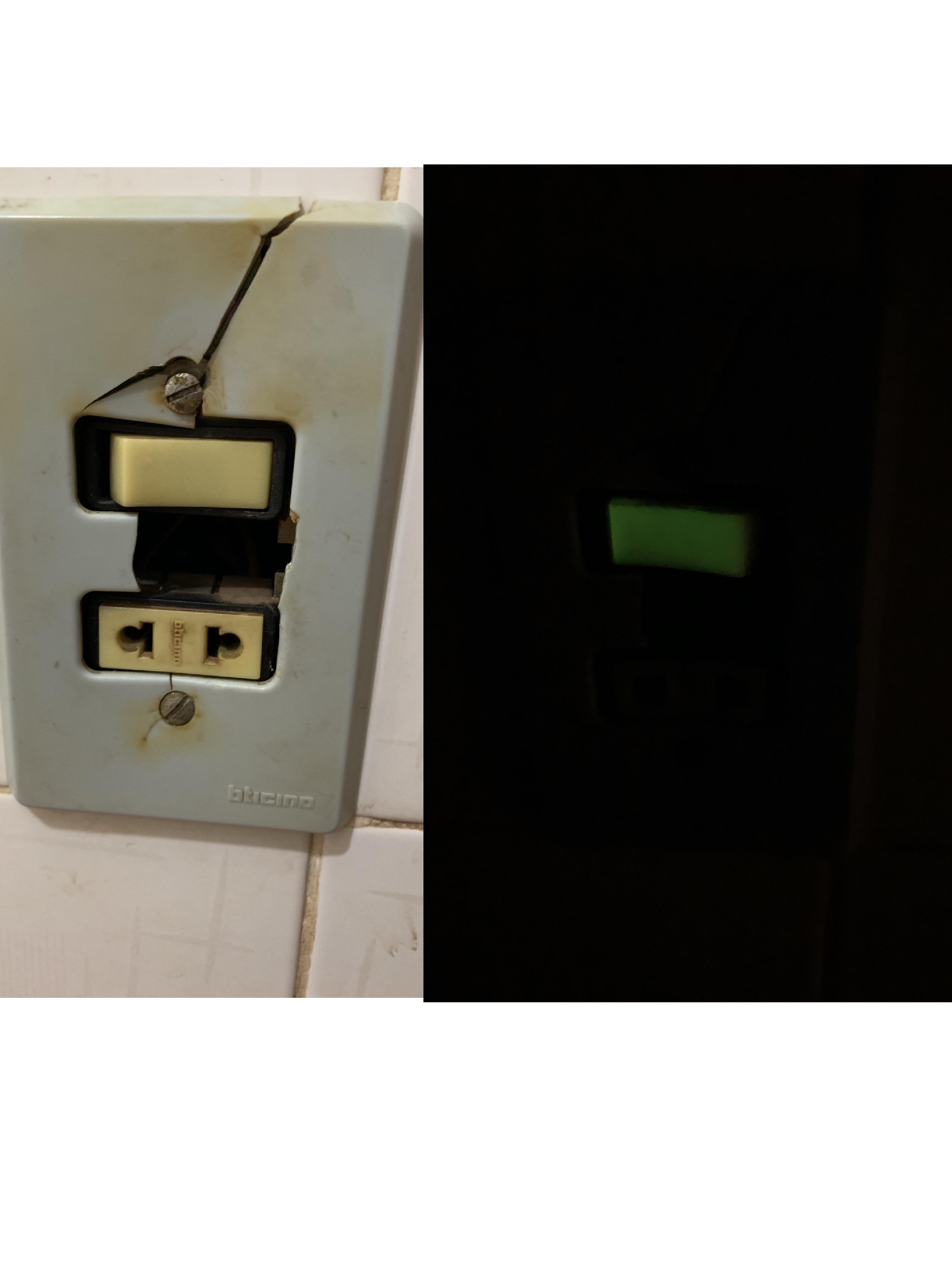 This light switch glows in the dark r/mildlyinteresting