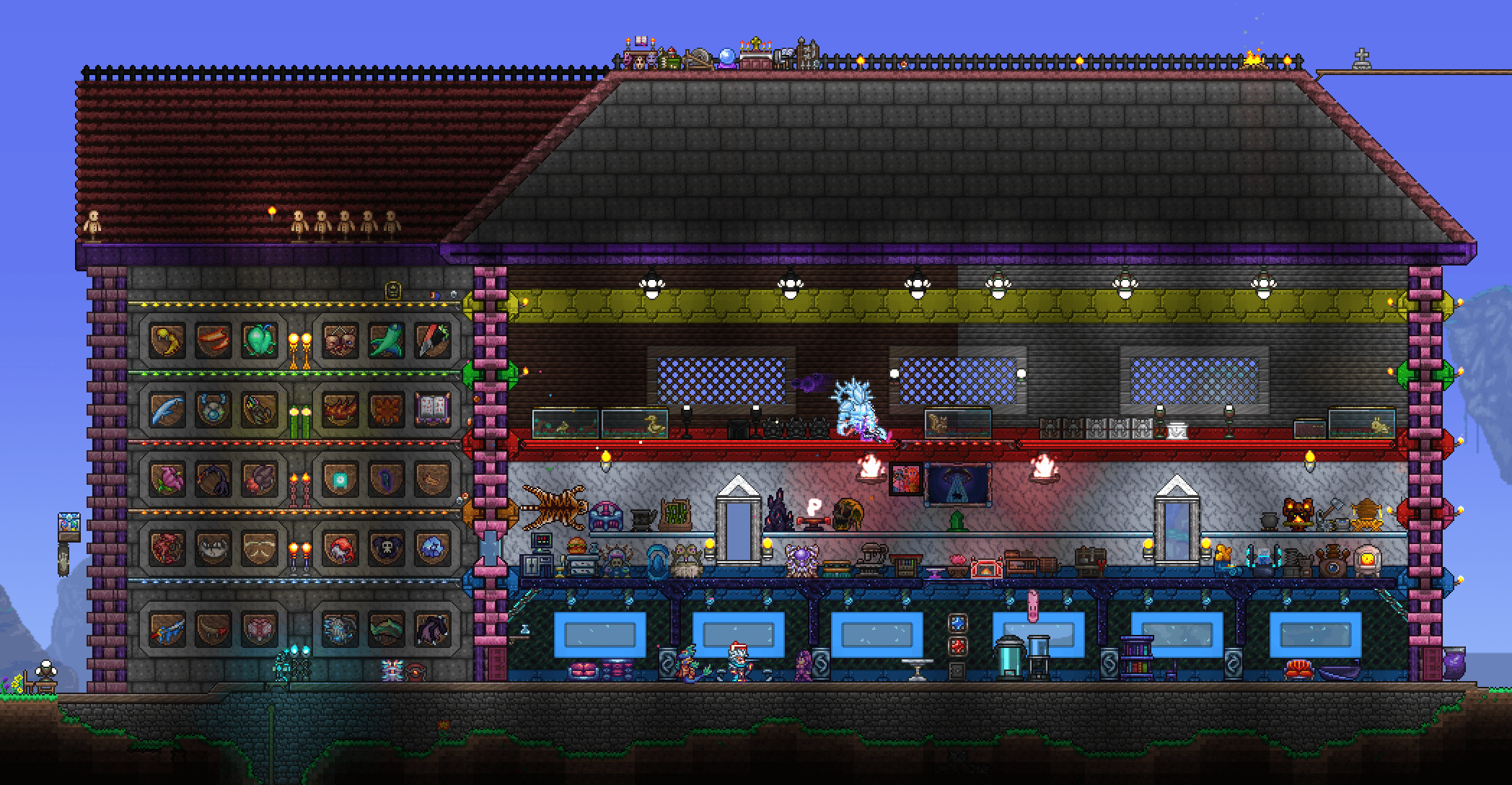 my modded playthrough house D Terraria