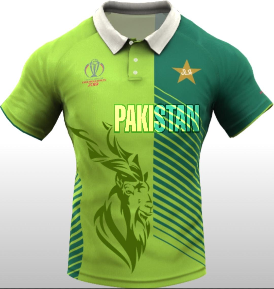 Pakistan World Cup 2019 jersey with their national animal Markhor. r/Cricket