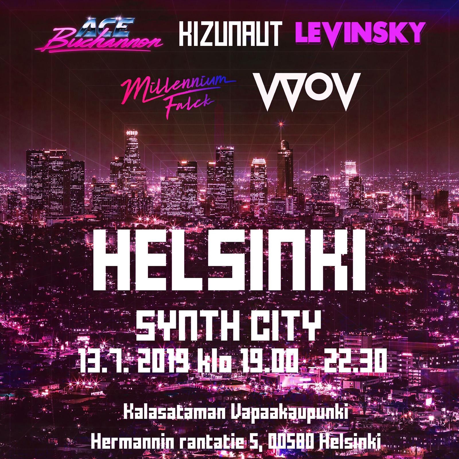 Helsinki Synth City, a FREE synthwave gig at Kalastama, Helsinki! r/retrowave