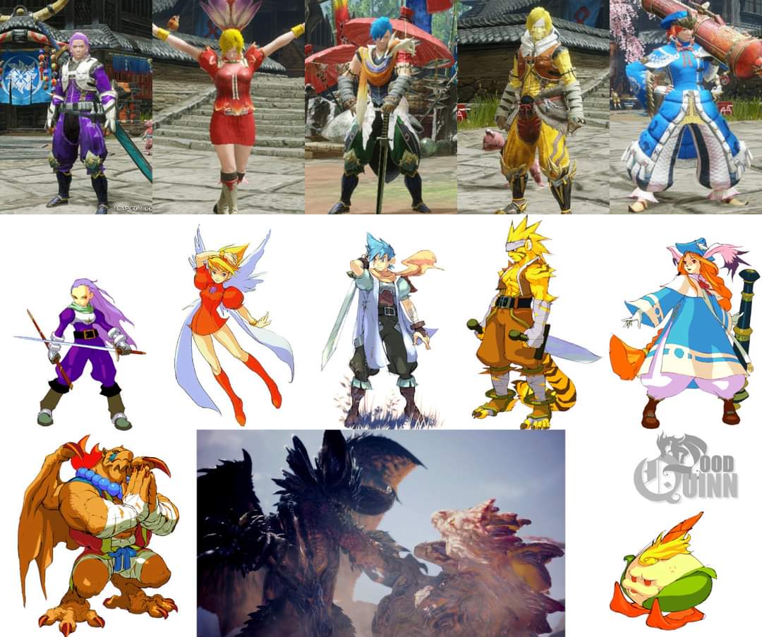 Breath of Fire III characters reimagined in Monster Hunter Rise r