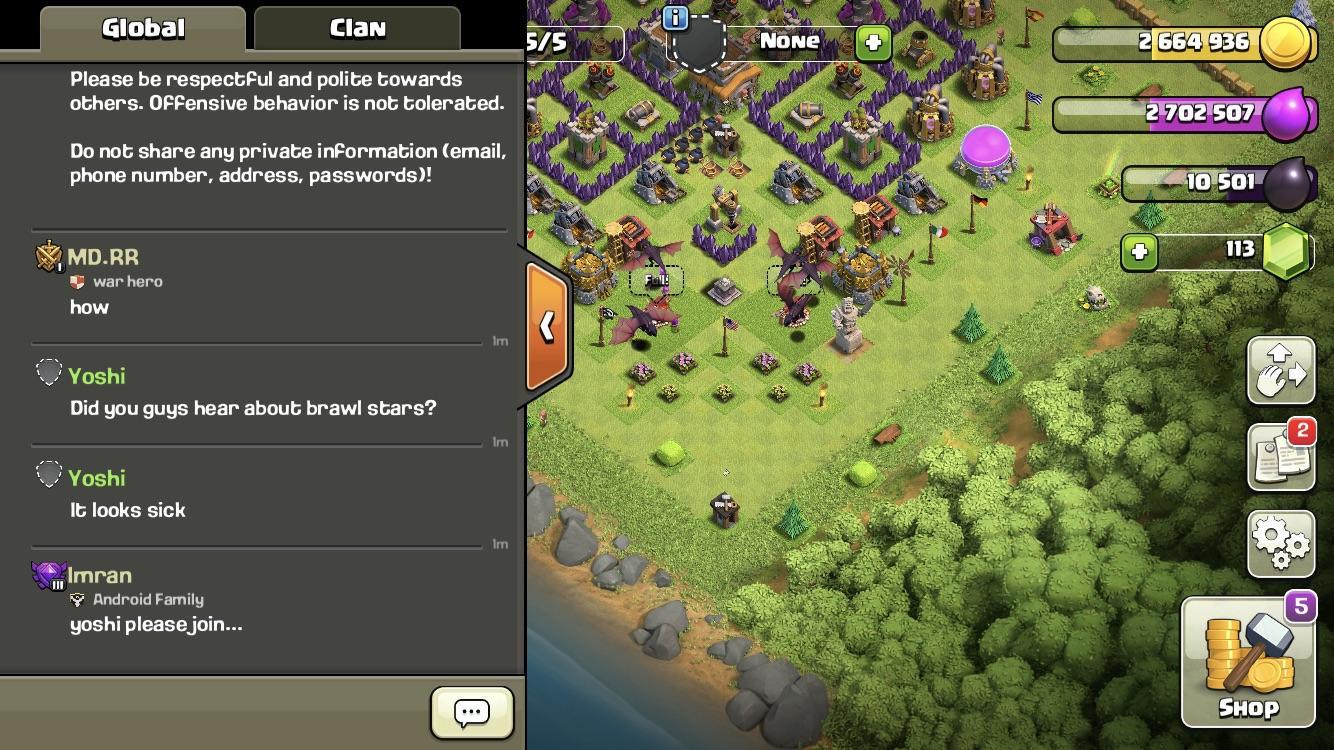 Can we please get a global chat like Clash of Clans that was the best
