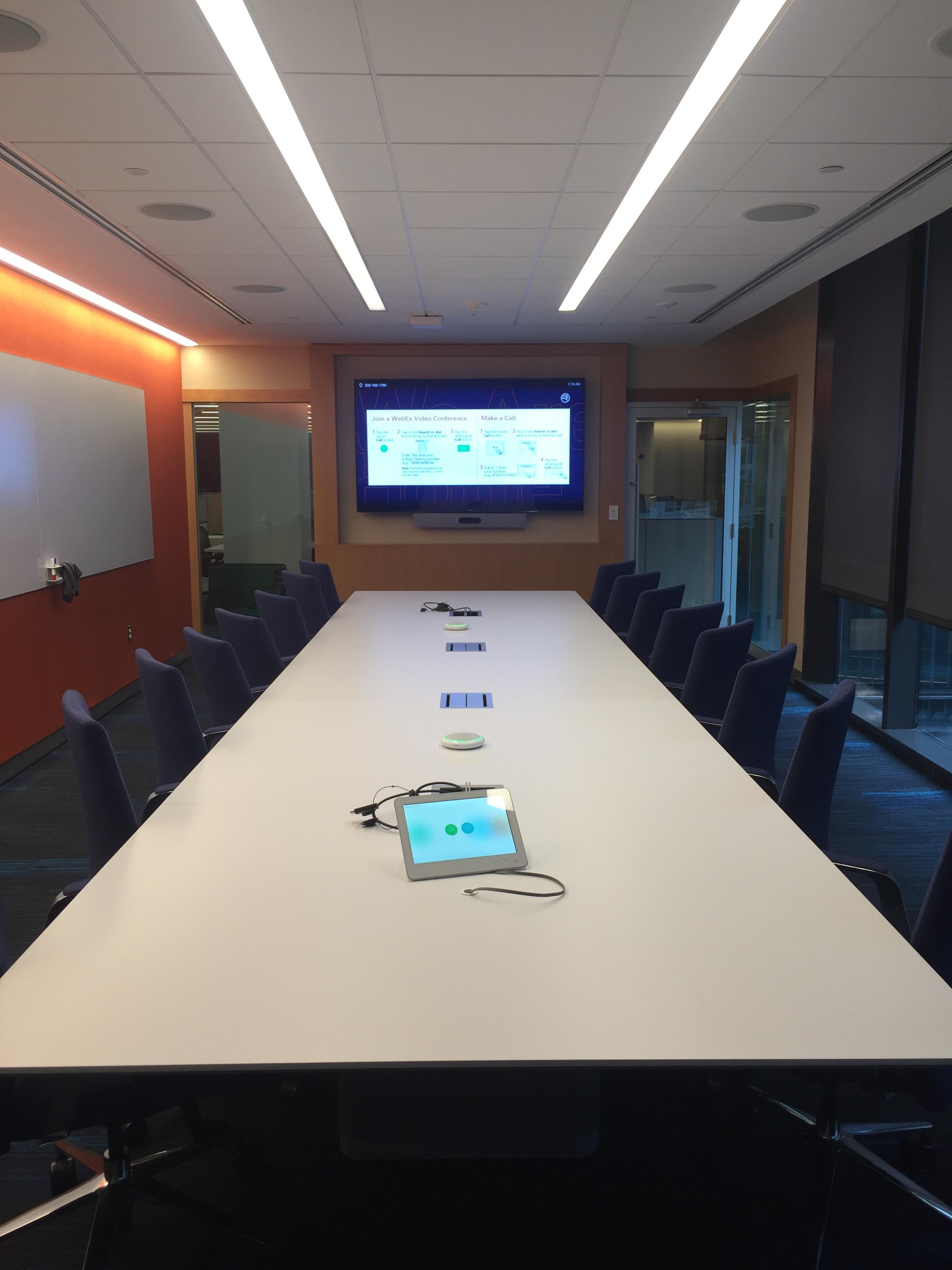Large Conference Room 85”display and Cisco spark kit plus with JBL