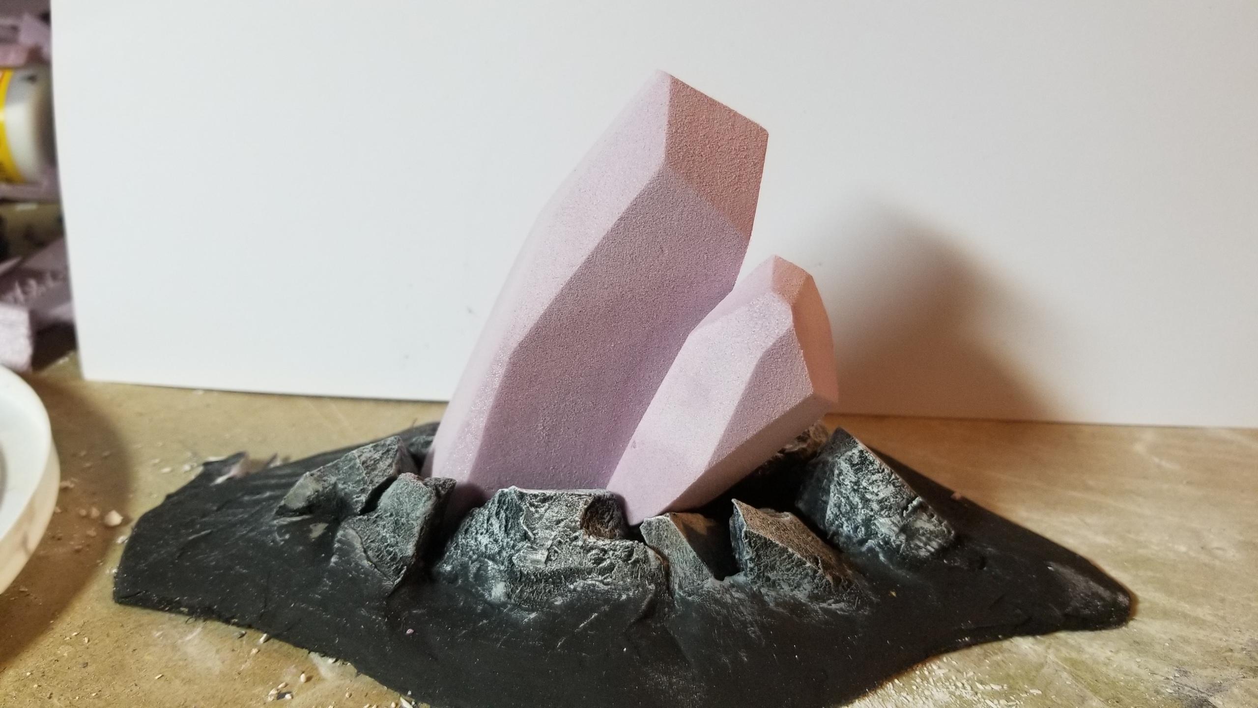 Obsidian pillars WIP. r/TerrainBuilding