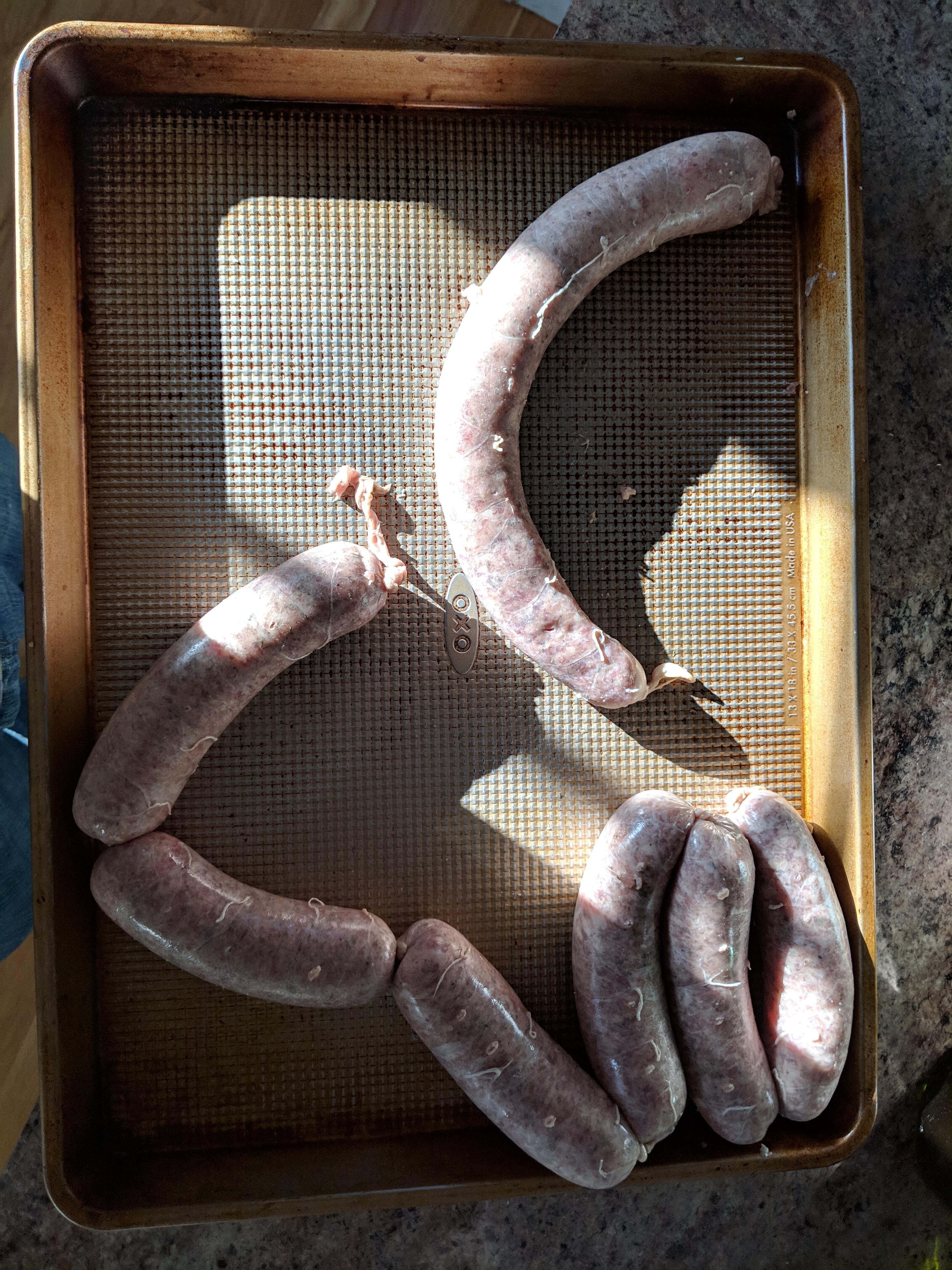 First time making real sausages. Still working on technique, and