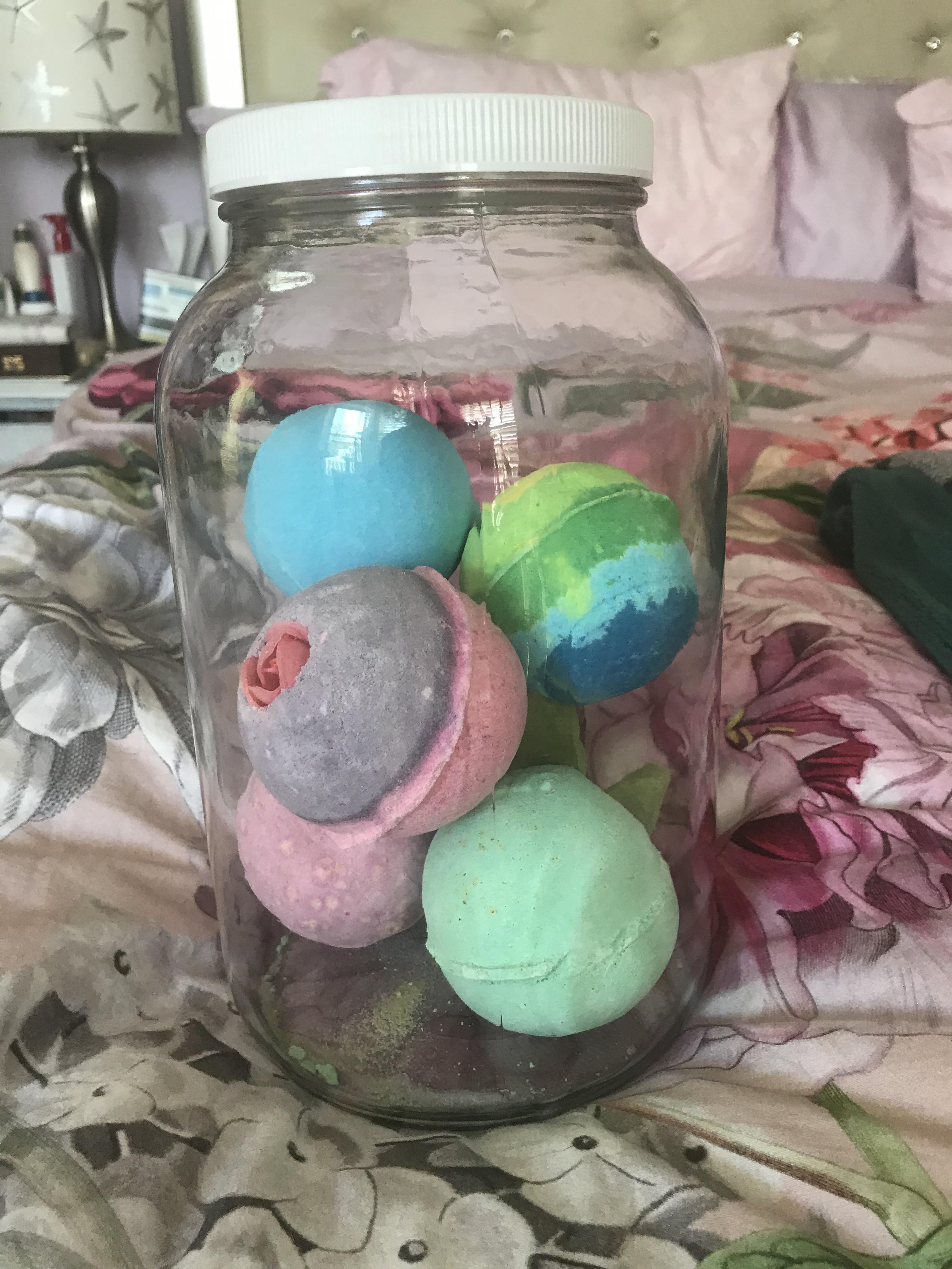 Very excited about this big jar that I got for all my bath bombs r