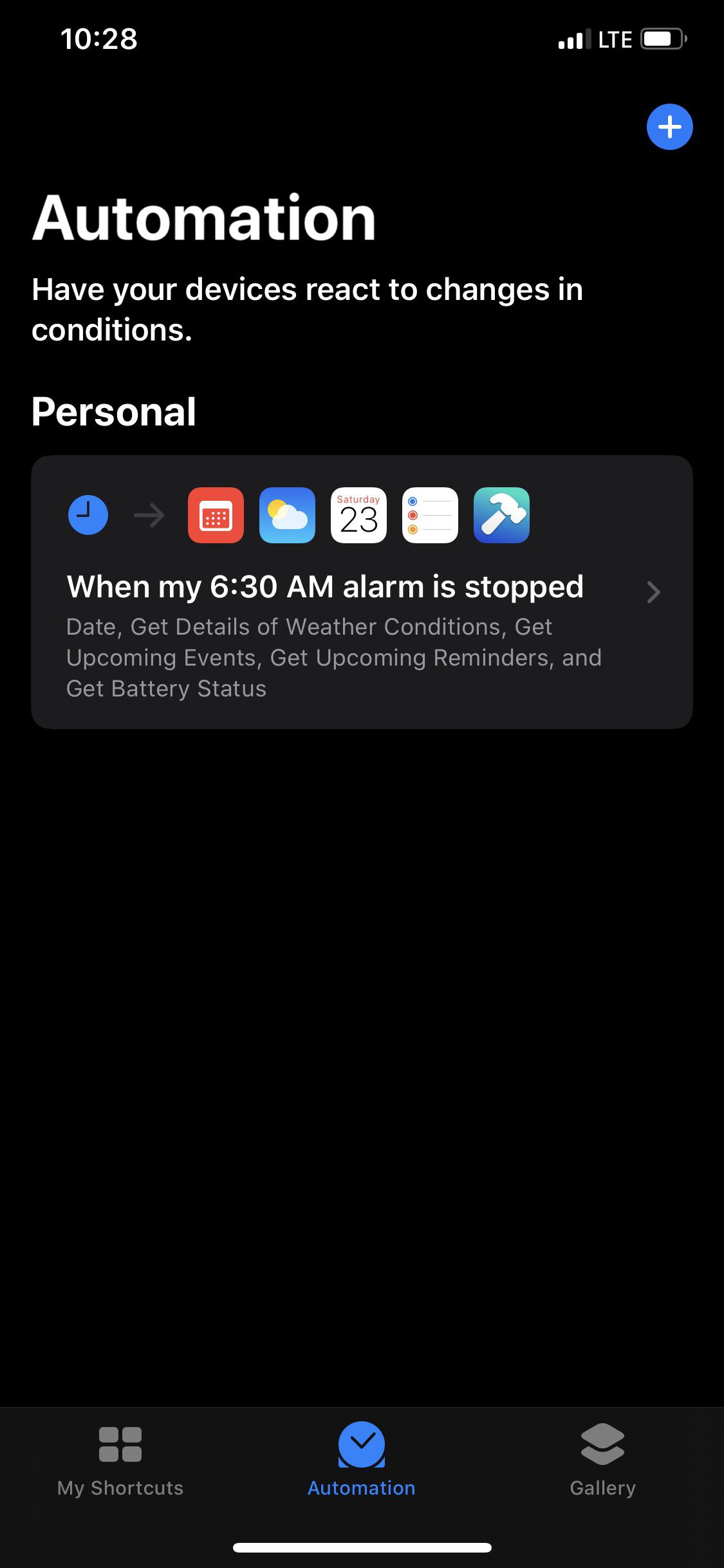 What is supposed to happen when I turn my alarm off in the morning