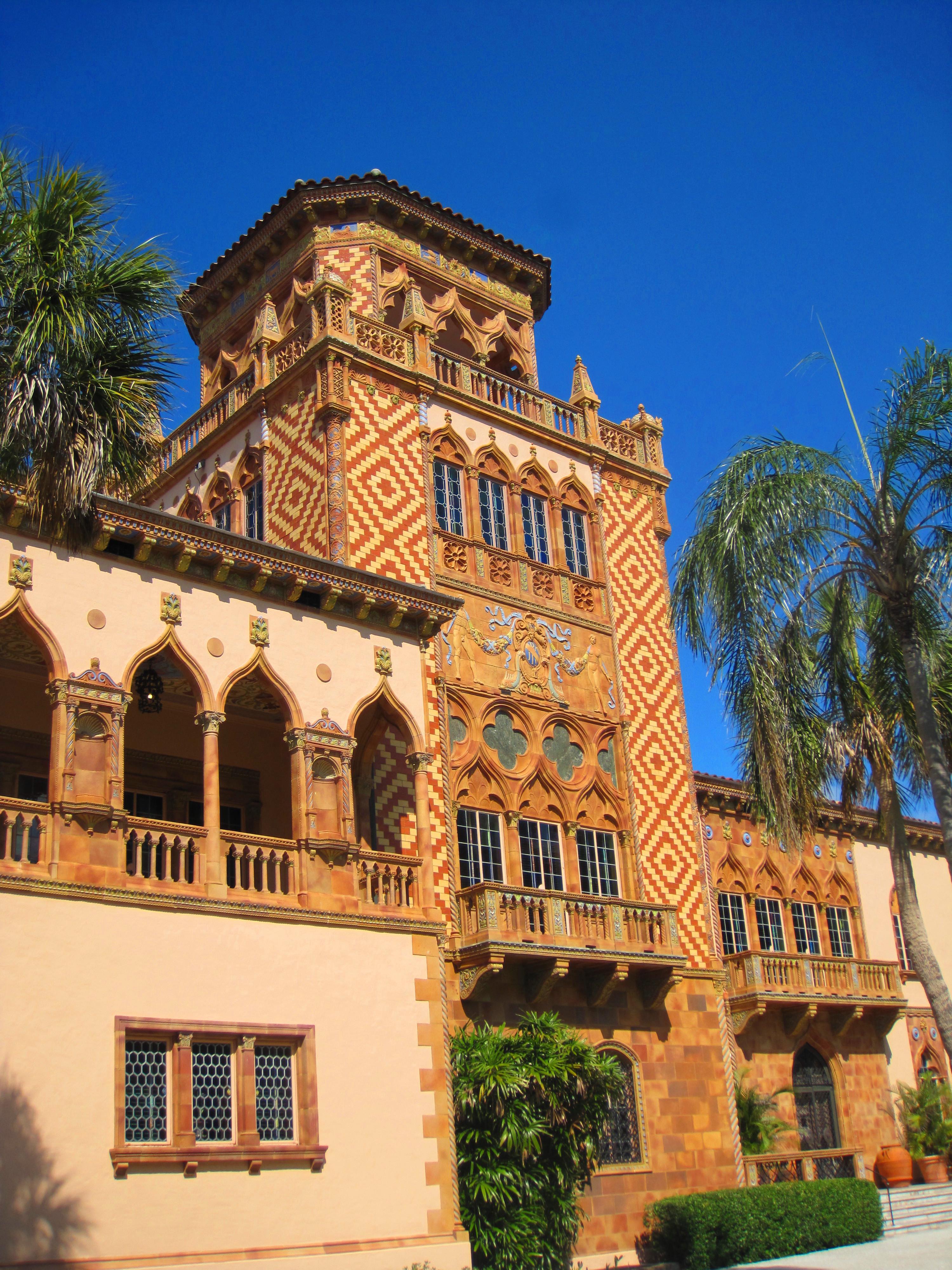 A view of the Ringling Mansion at the Ringling Museum in Sarasota