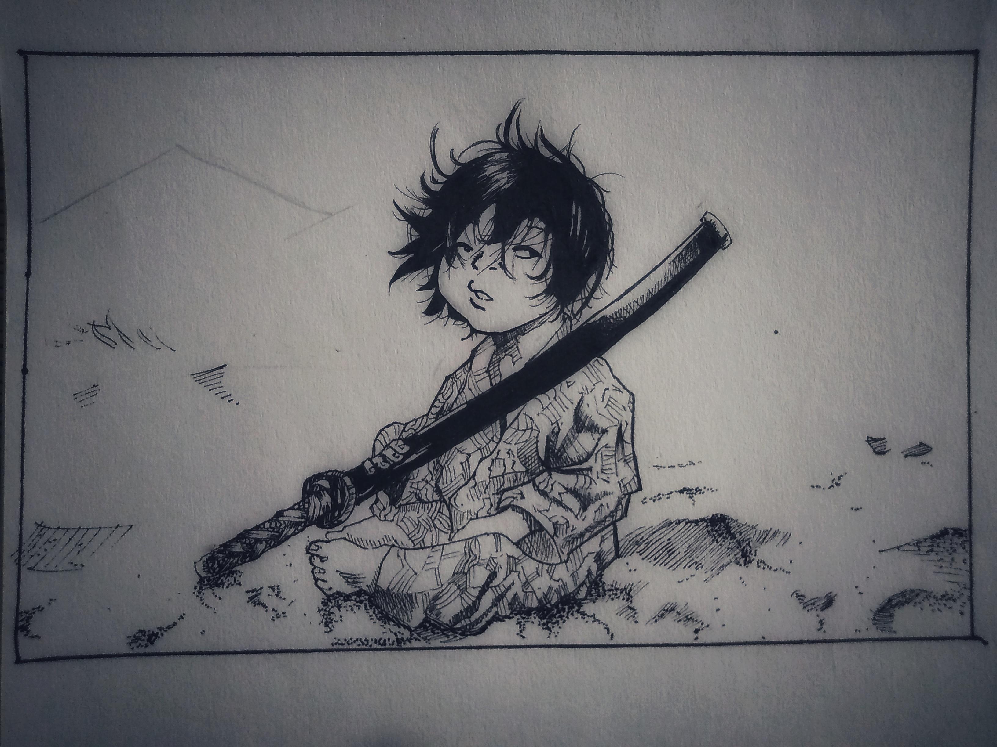 Drawing Vagabond Characters until the series returns which I doubt, Day