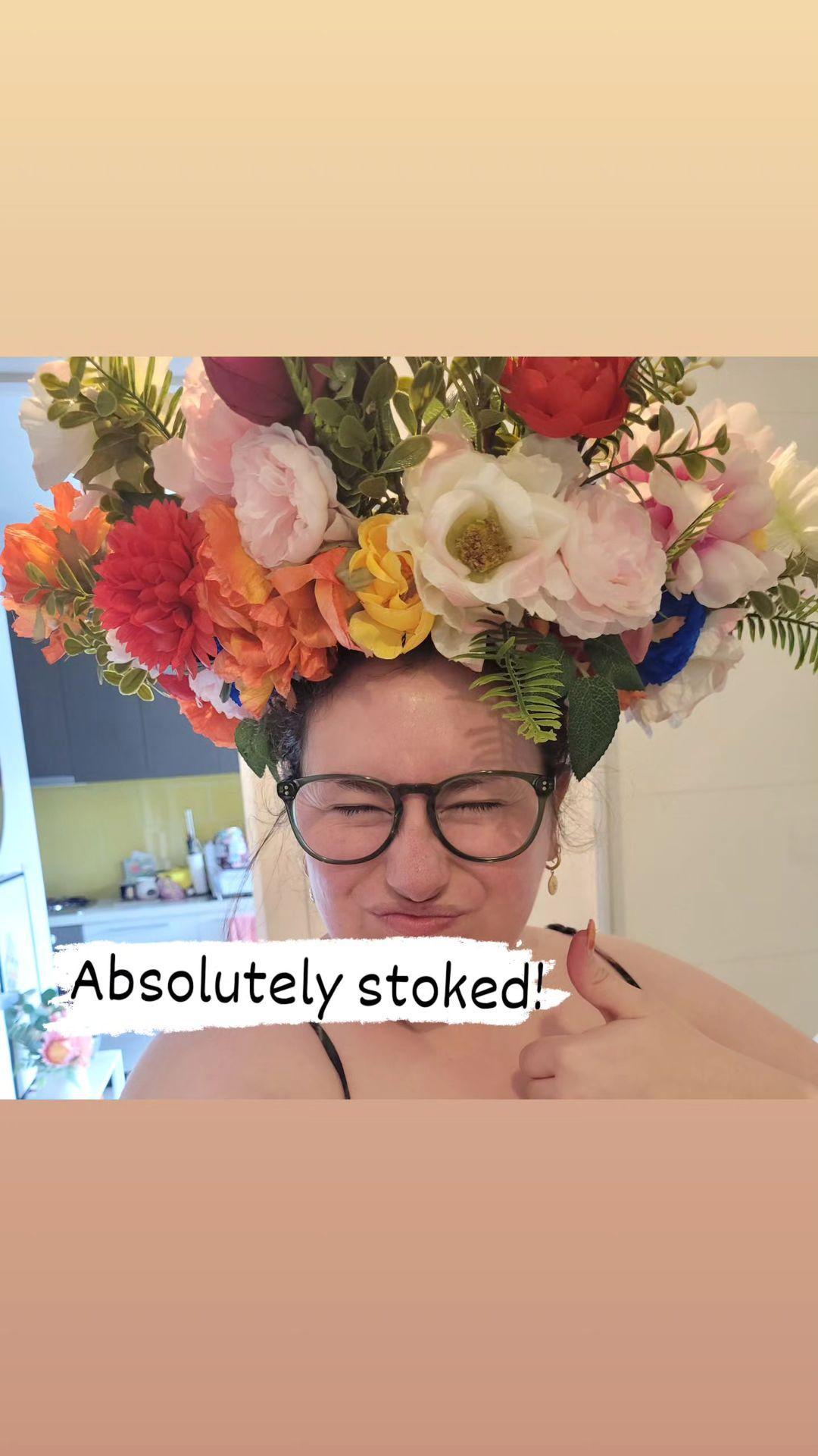 Made my May Queen crown for this weekends Halloween Party! Pretty proud! r/Midsommar
