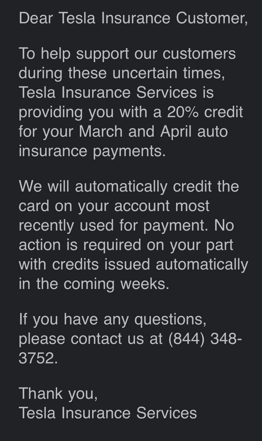 Thanks Tesla Insurance! TeslaLounge