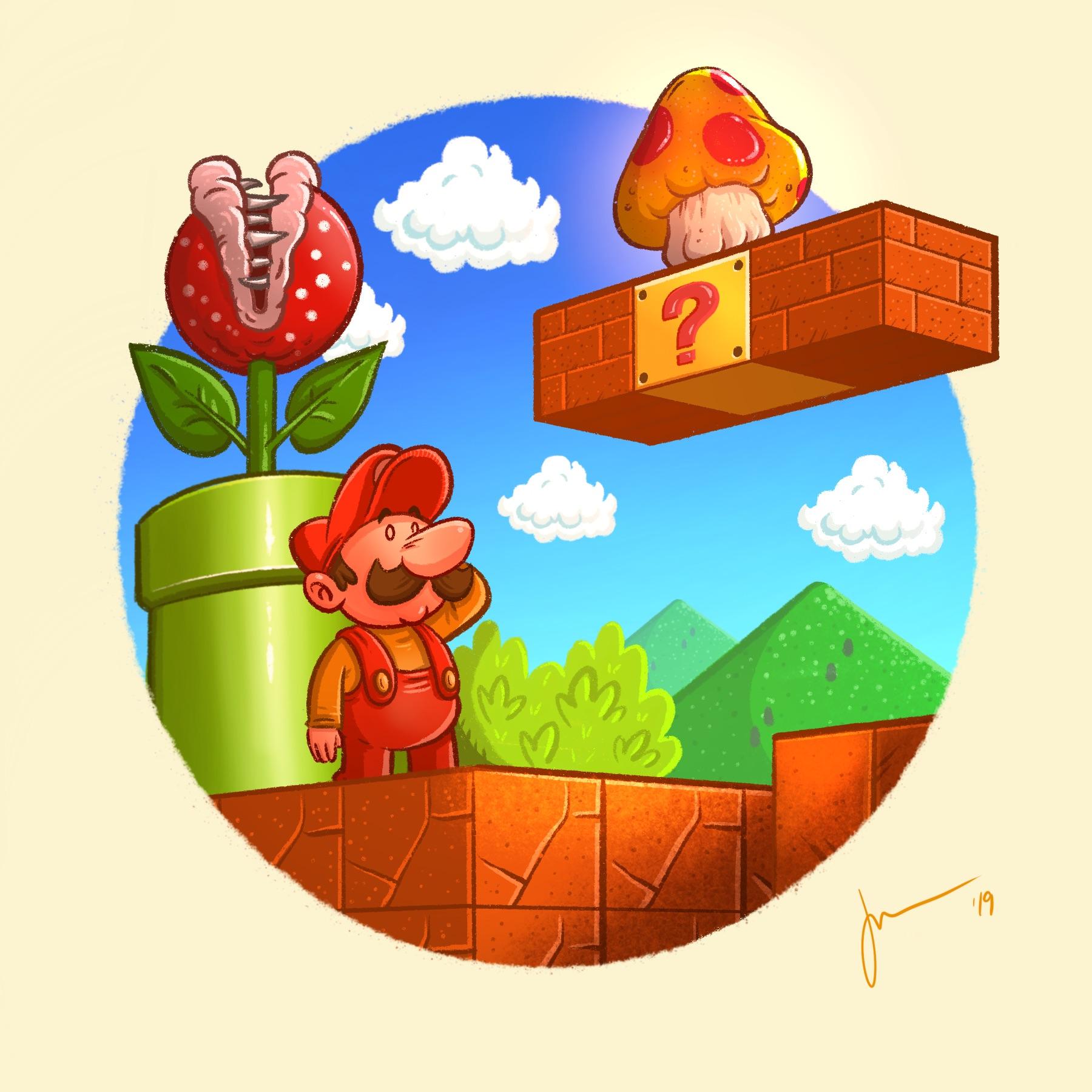 Super Mario Bros fan art r/casualnintendo