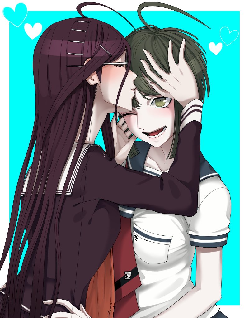 Daily Komaru 112 Toko giving Komaru a forehead kiss... r/danganronpa