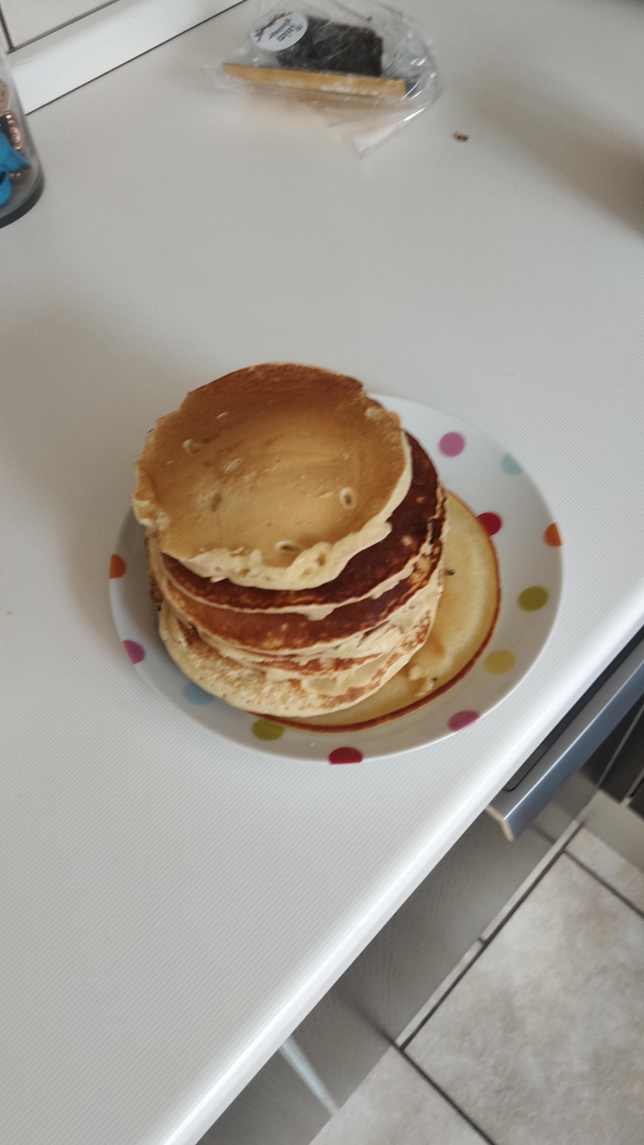 Made Boris' condensed milk pancakes LifeofBoris