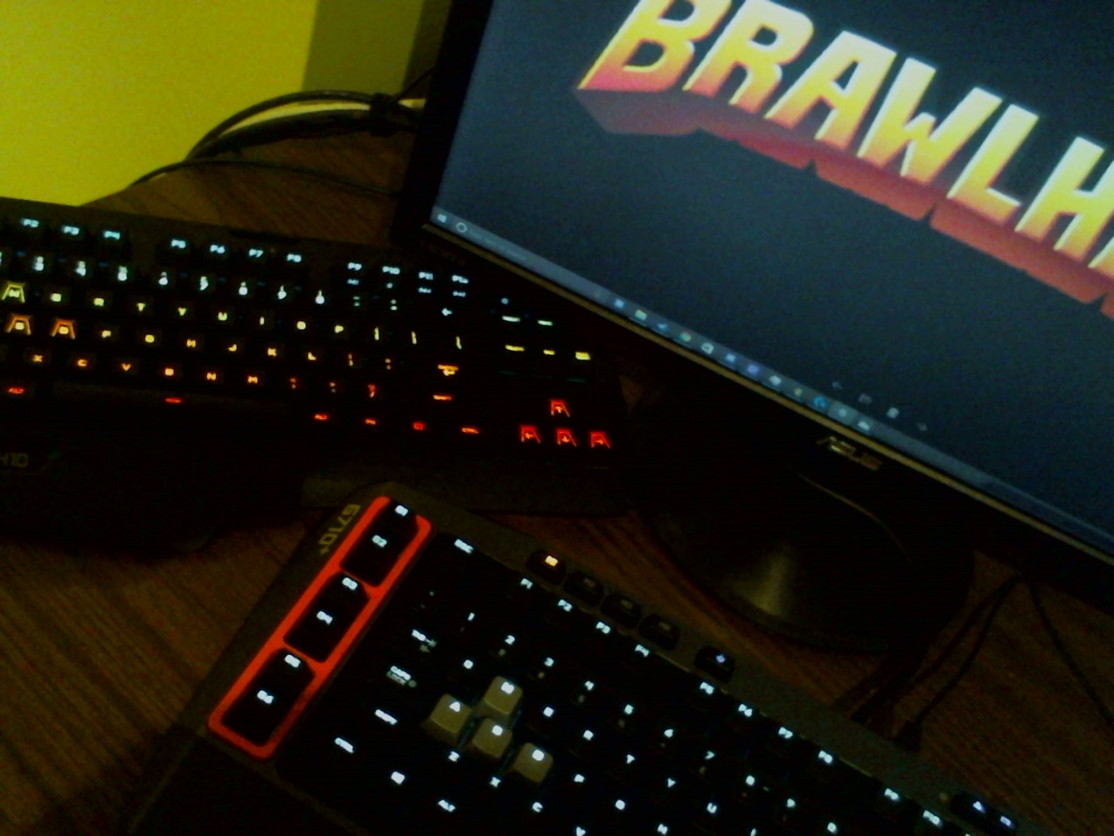 I have a dedicated Brawlhalla keyboard with fitting colors r/Brawlhalla