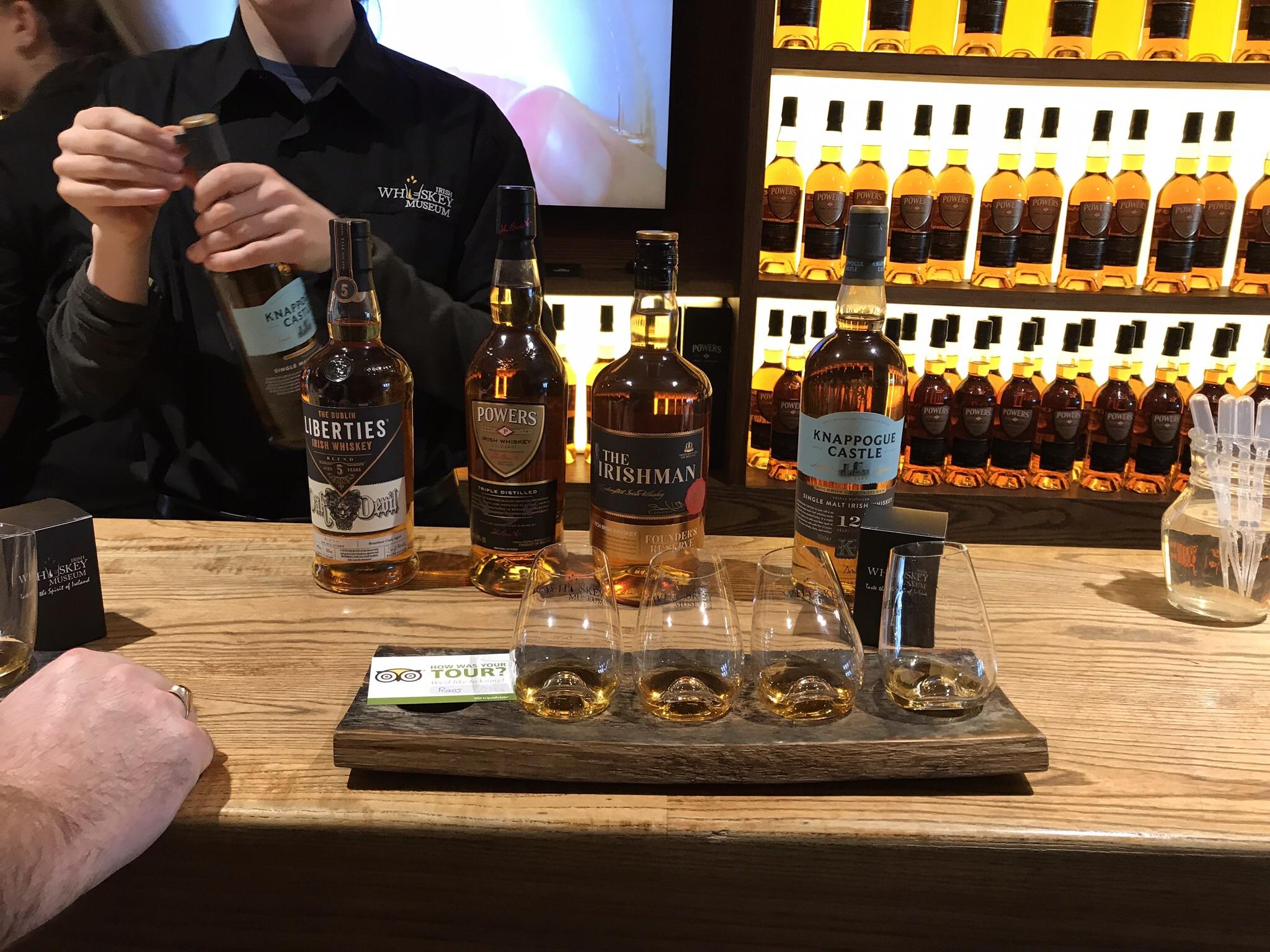 Official tasting at the Irish Whisky Museum in Dublin. Grew a new