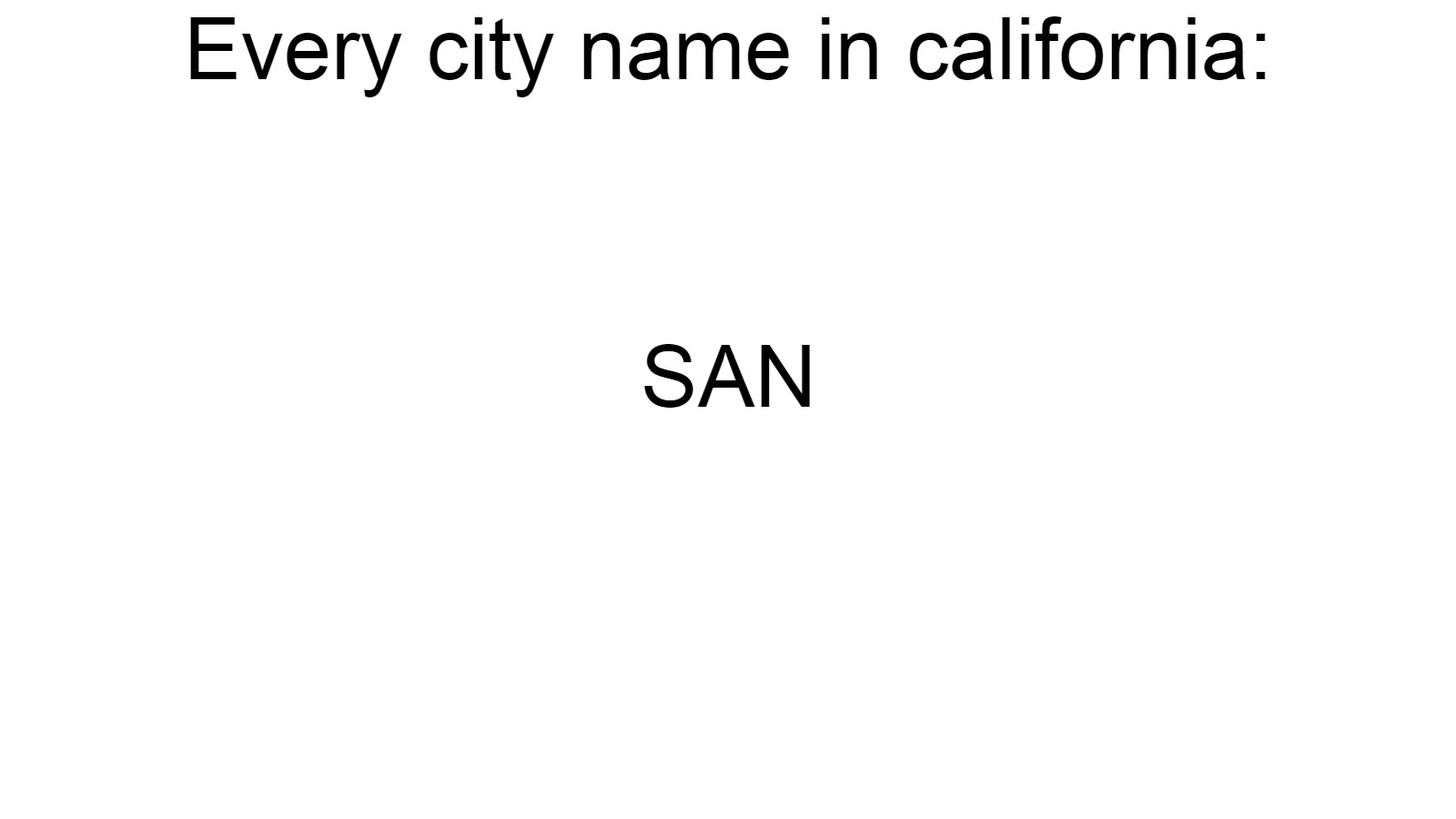 Literally Every city in California r/DrewDurnil