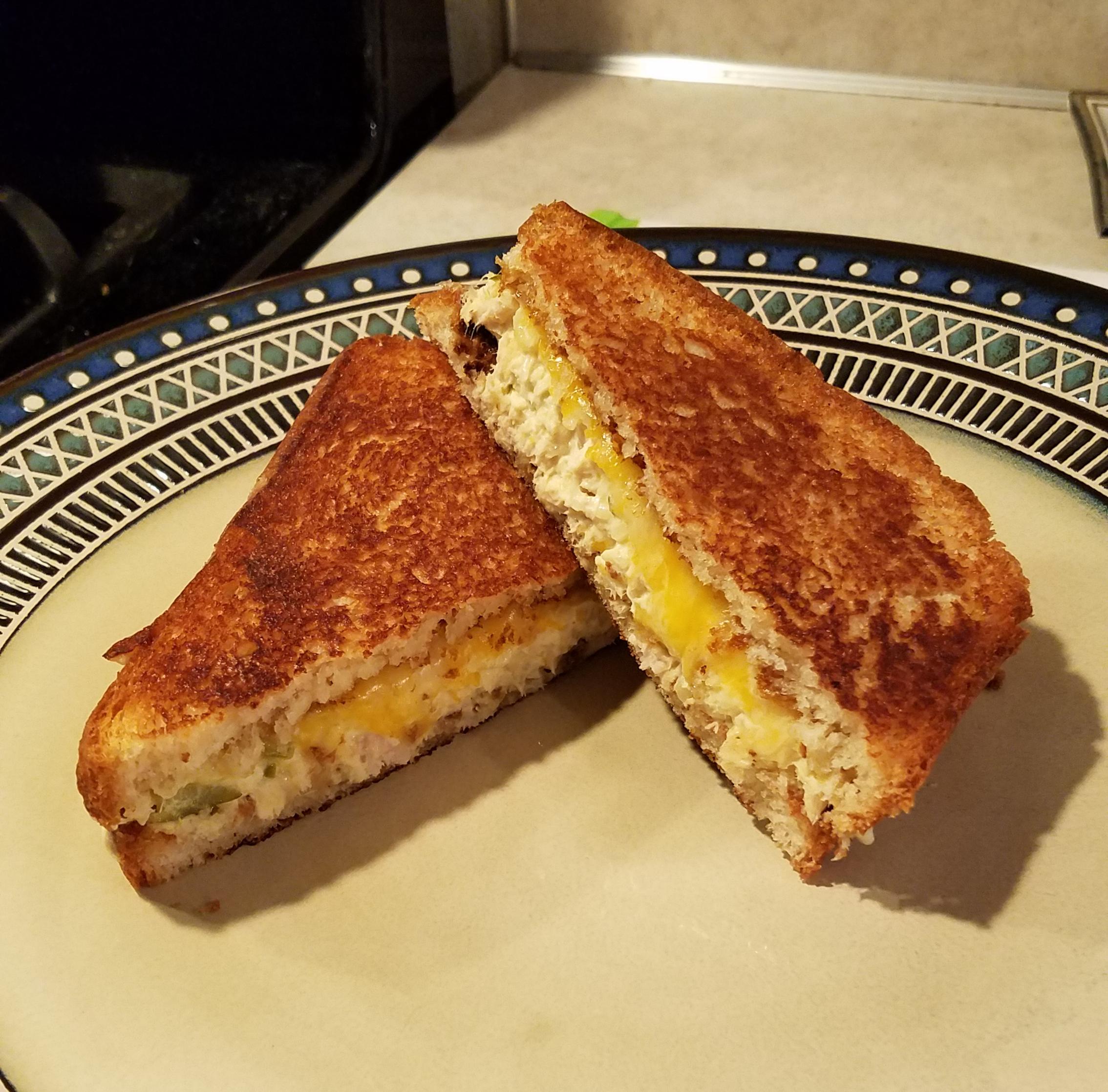 [Homemade] Tuna Melt on Homemade Bread r/food