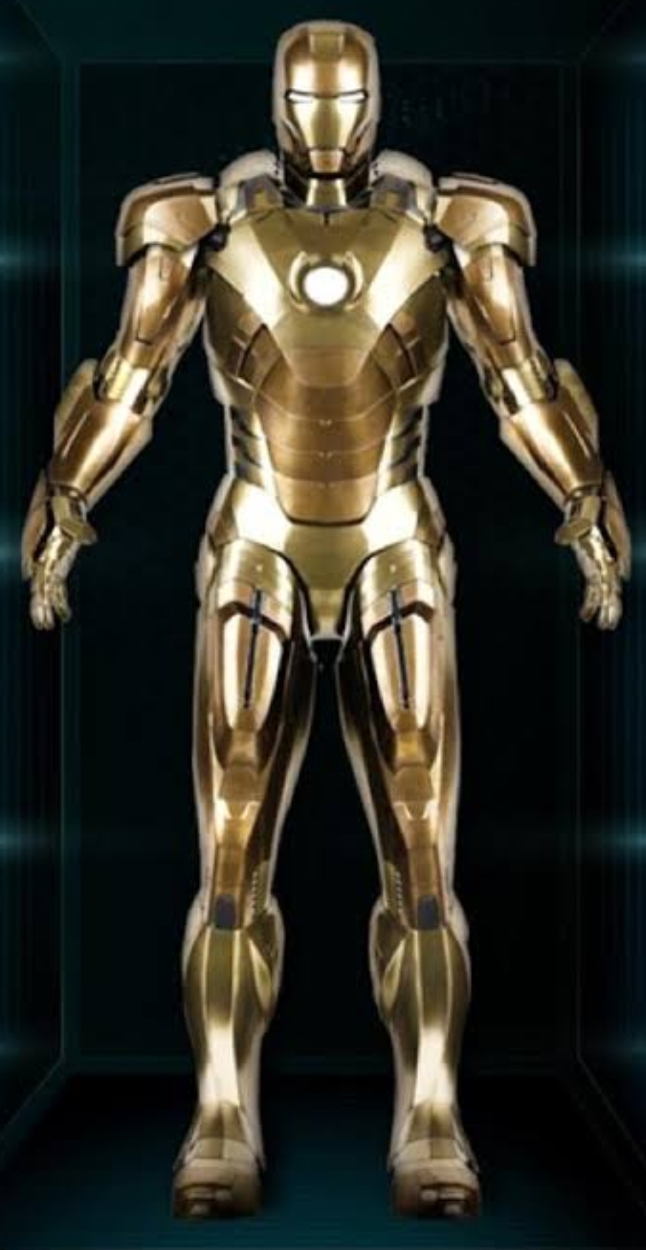 In Iron Man (2008), Tony Stark makes his suit out of a goldtitanium