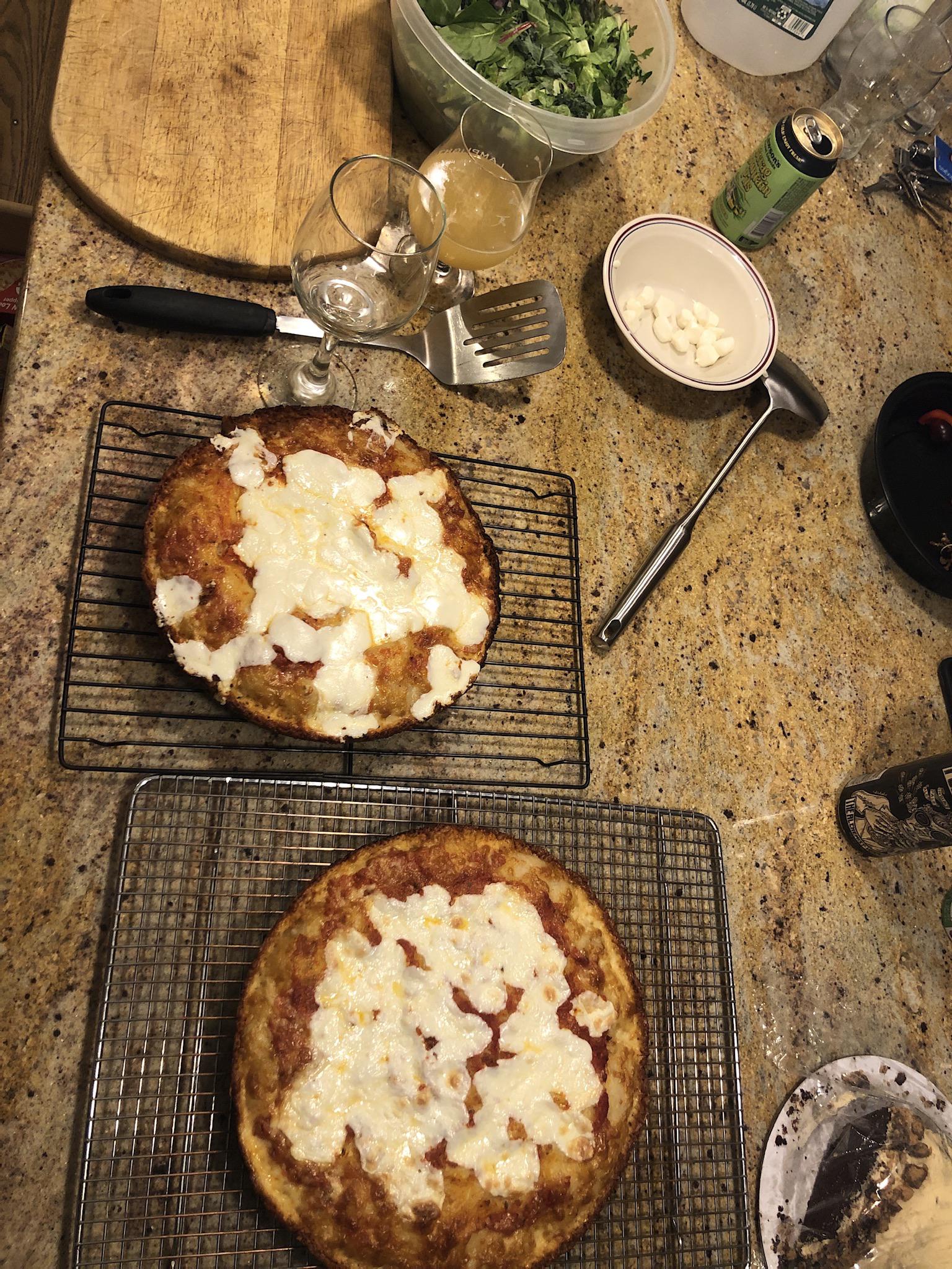 Cast iron pizzas from Milk Street recipe. So good. r/Pizza