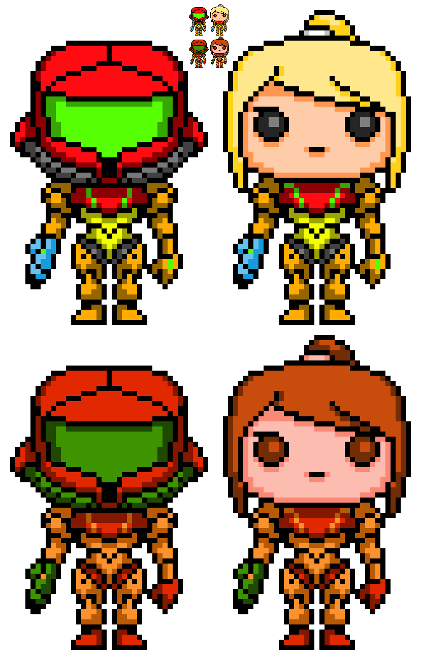 Samus Aran POP! (Pixel art.) funkopop