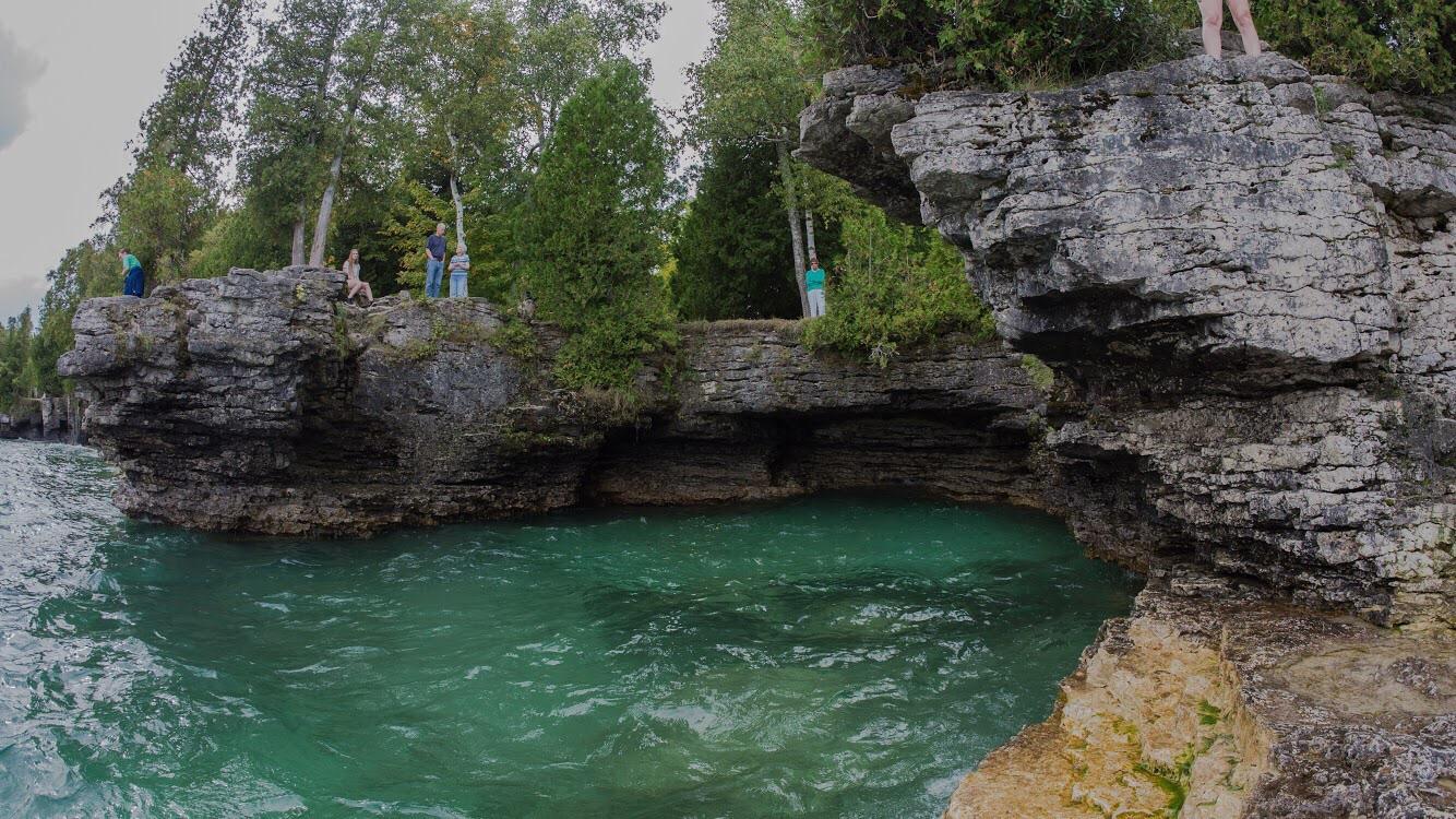 Taken at Cave Point County Park in Door County, WI during a camping