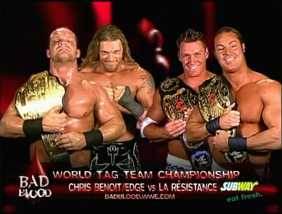 Chris Benoit & Edge vs. La Resistance Bad Blood 2004 r/WWEMatchGraphics