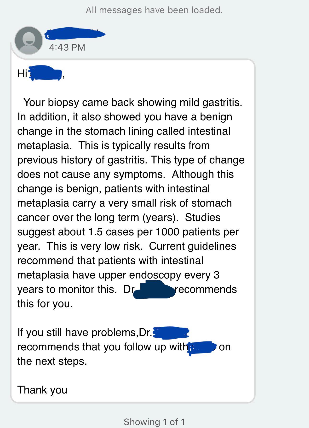 Endoscopy Biopsy Results help me feel better r/Gastritis