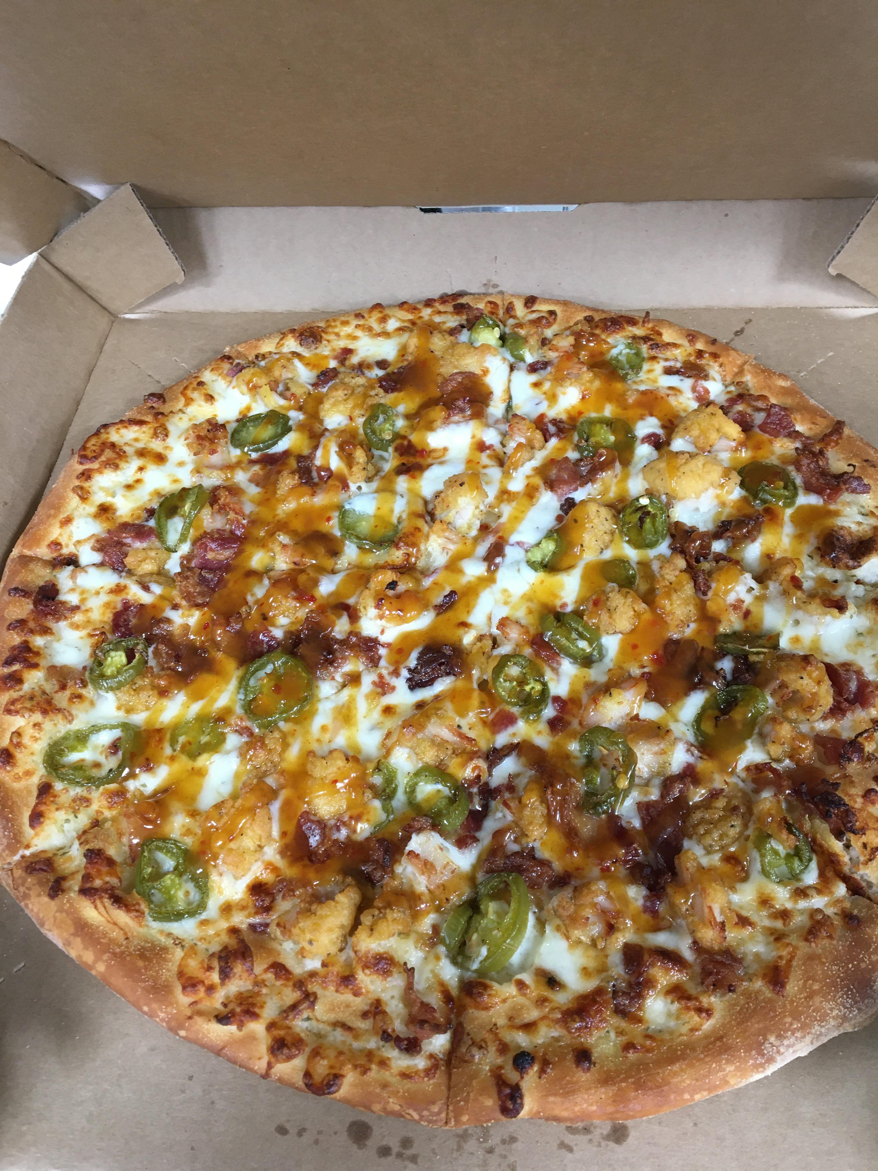 2nd monstrosity GPSauce, Bacon, Jalapeño, Specialty Chicken, and Mango