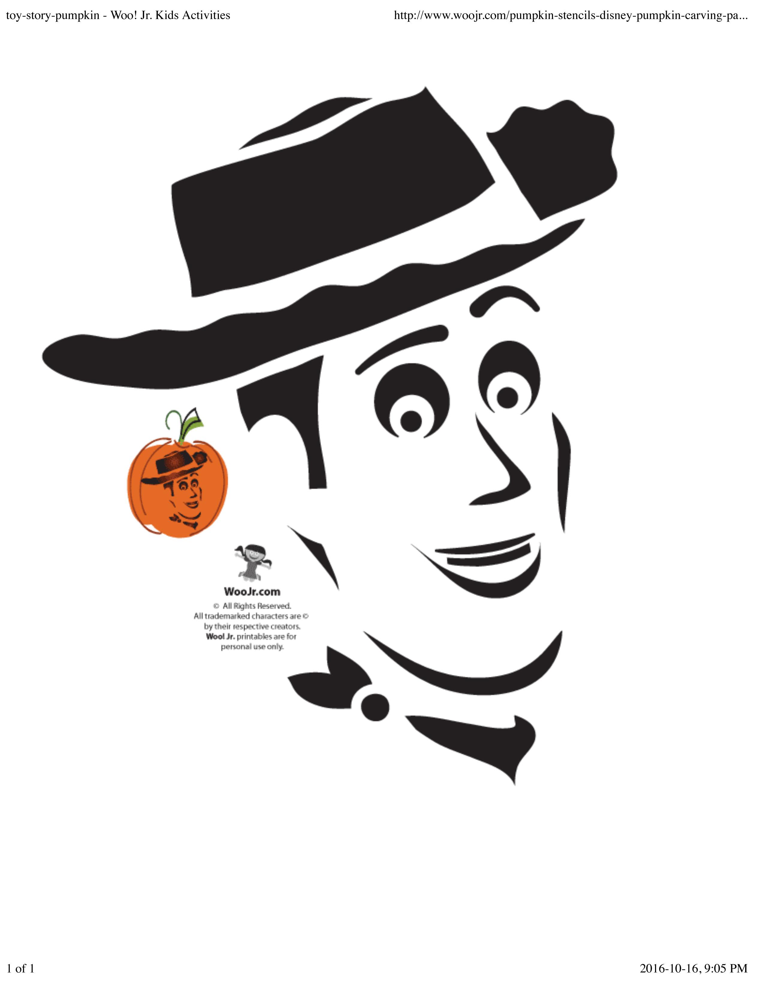 Woody Pumpkin Stencils