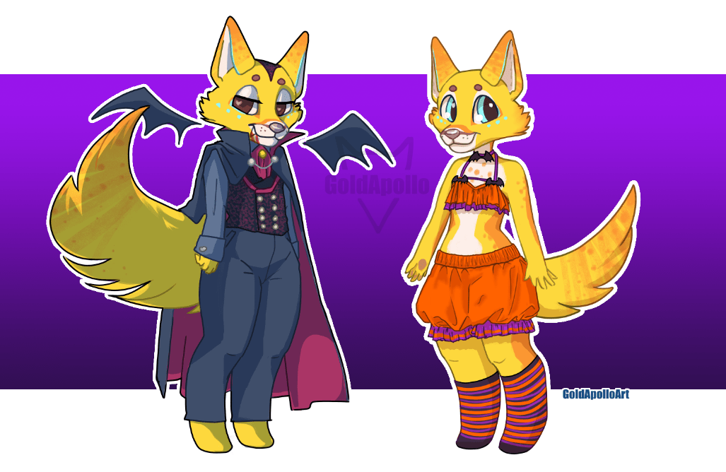 Some more halloween outfit ideas 💛 ( art by me twitter
