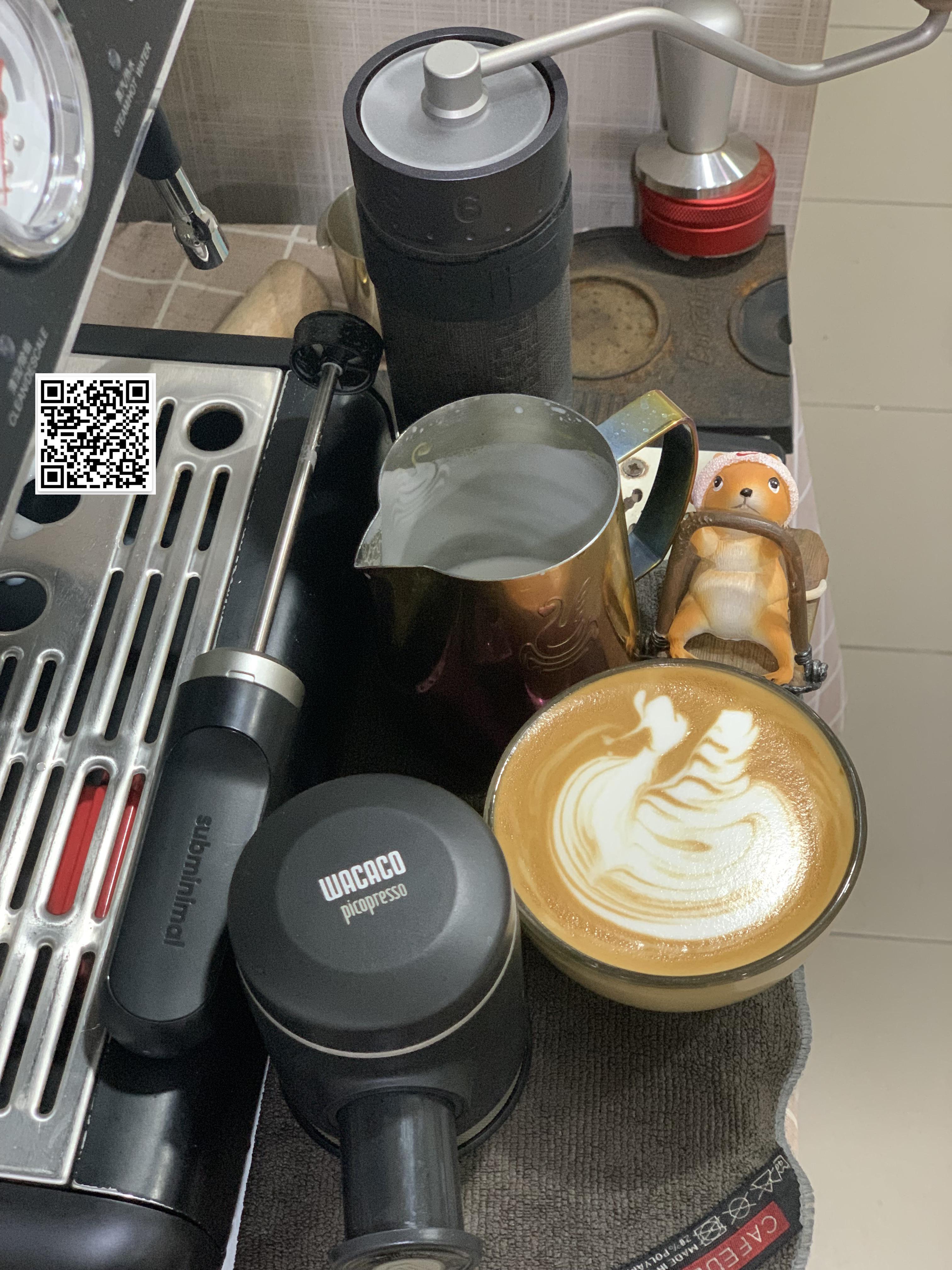 TGIF unplugged/manual Swan latte art without machine r/espresso