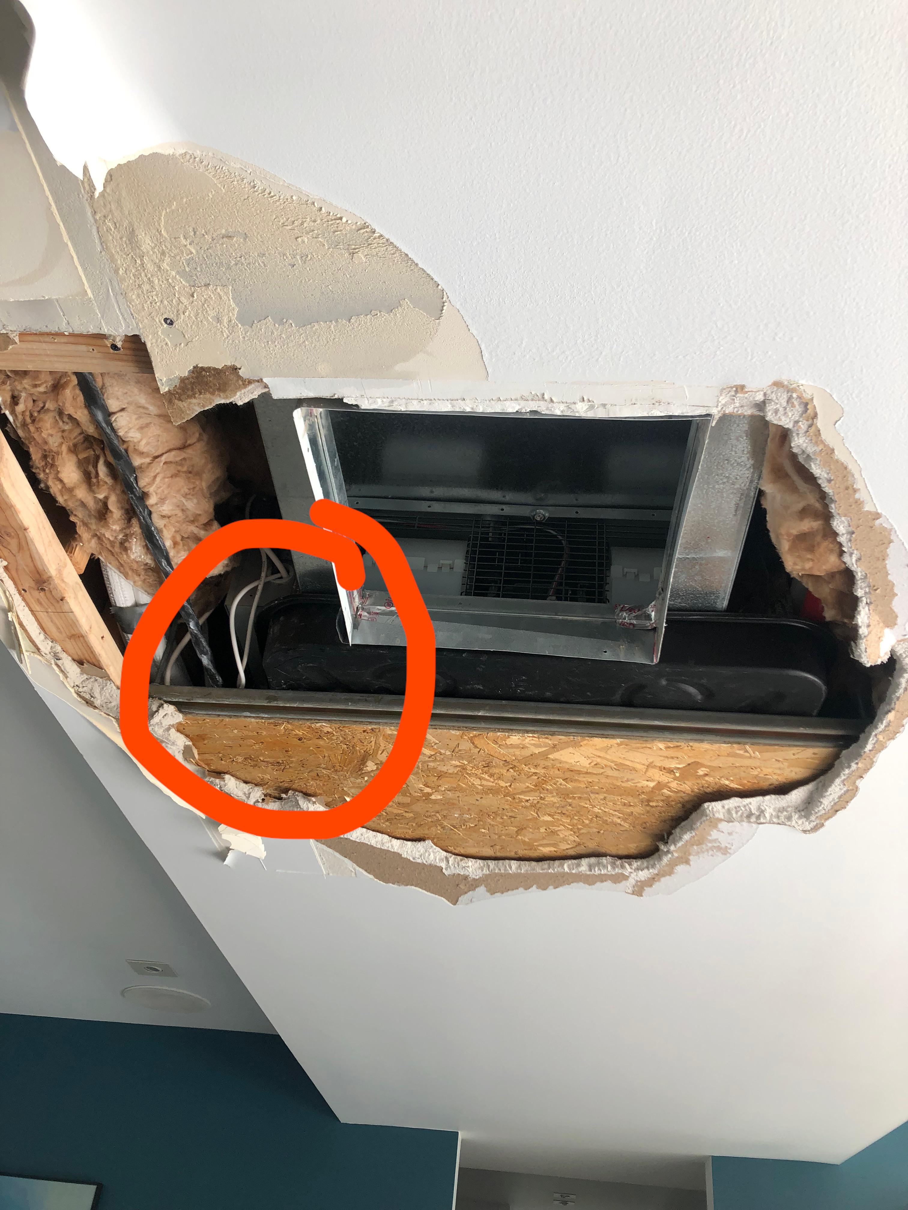 Cracked condensate pan r/HVAC