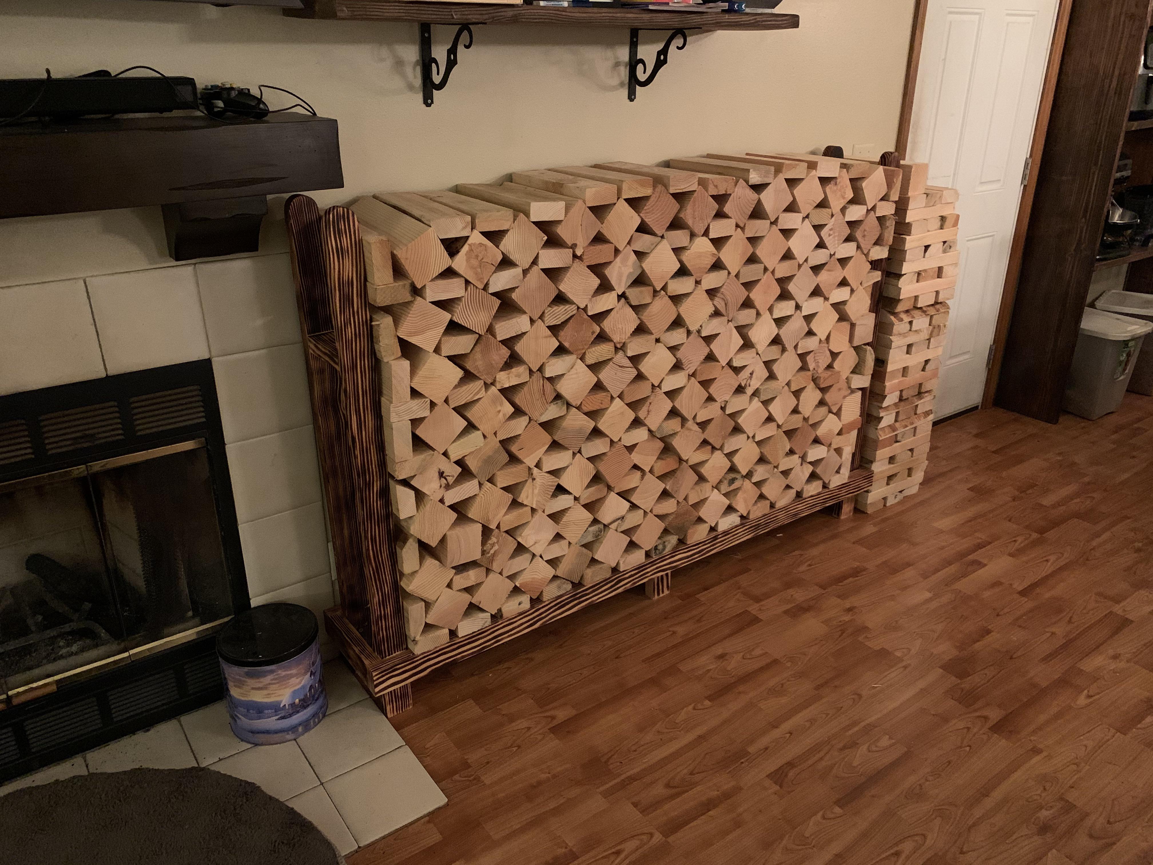 Firewood Rack to stack free Trim Ends from work. r/BeginnerWoodWorking