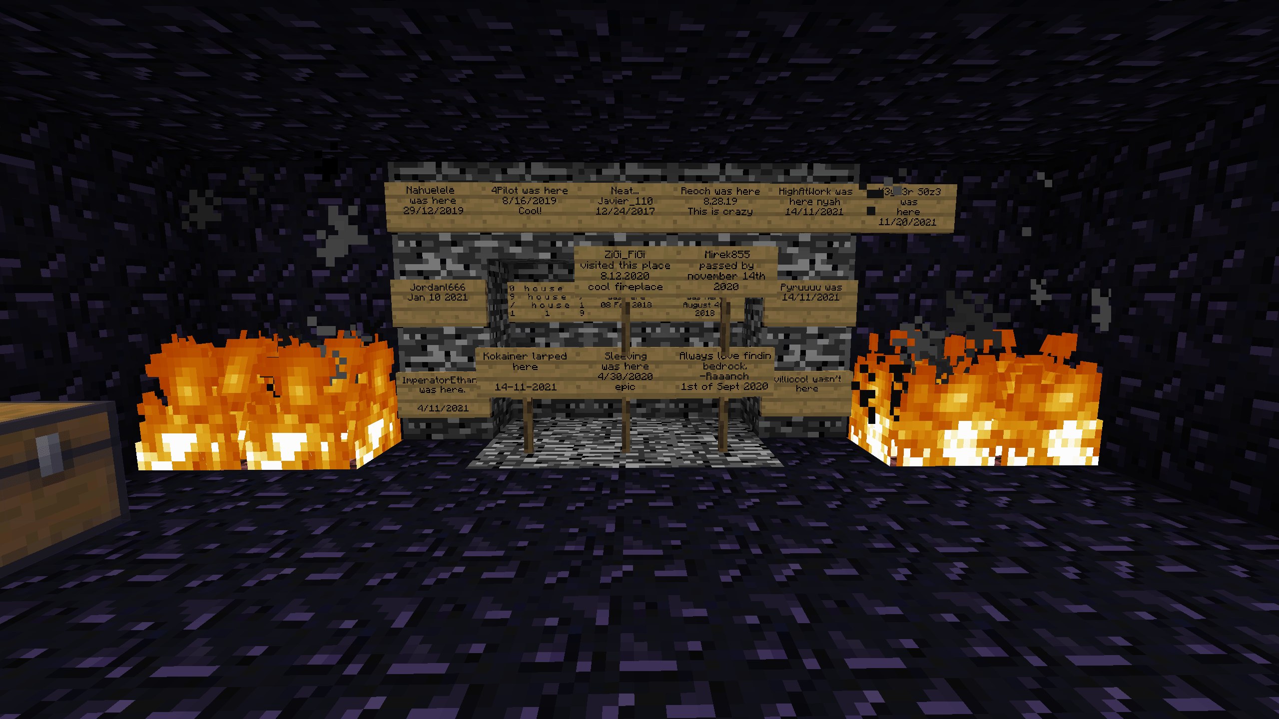 Cool Bedrock fireplace near spawn r/2b2t_Uncensored