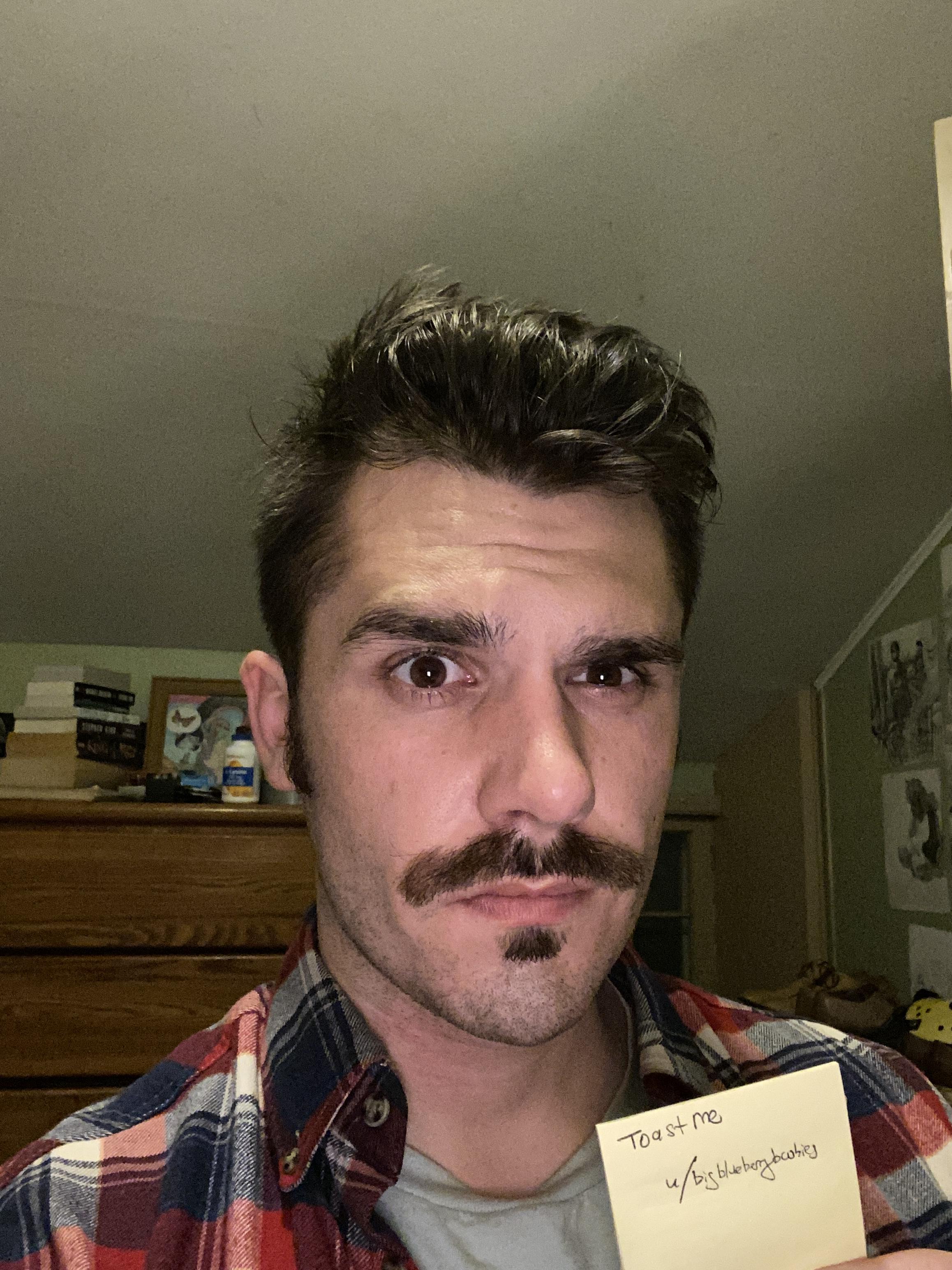 M/31 Trying a mustache for the first time in my life. All my friends