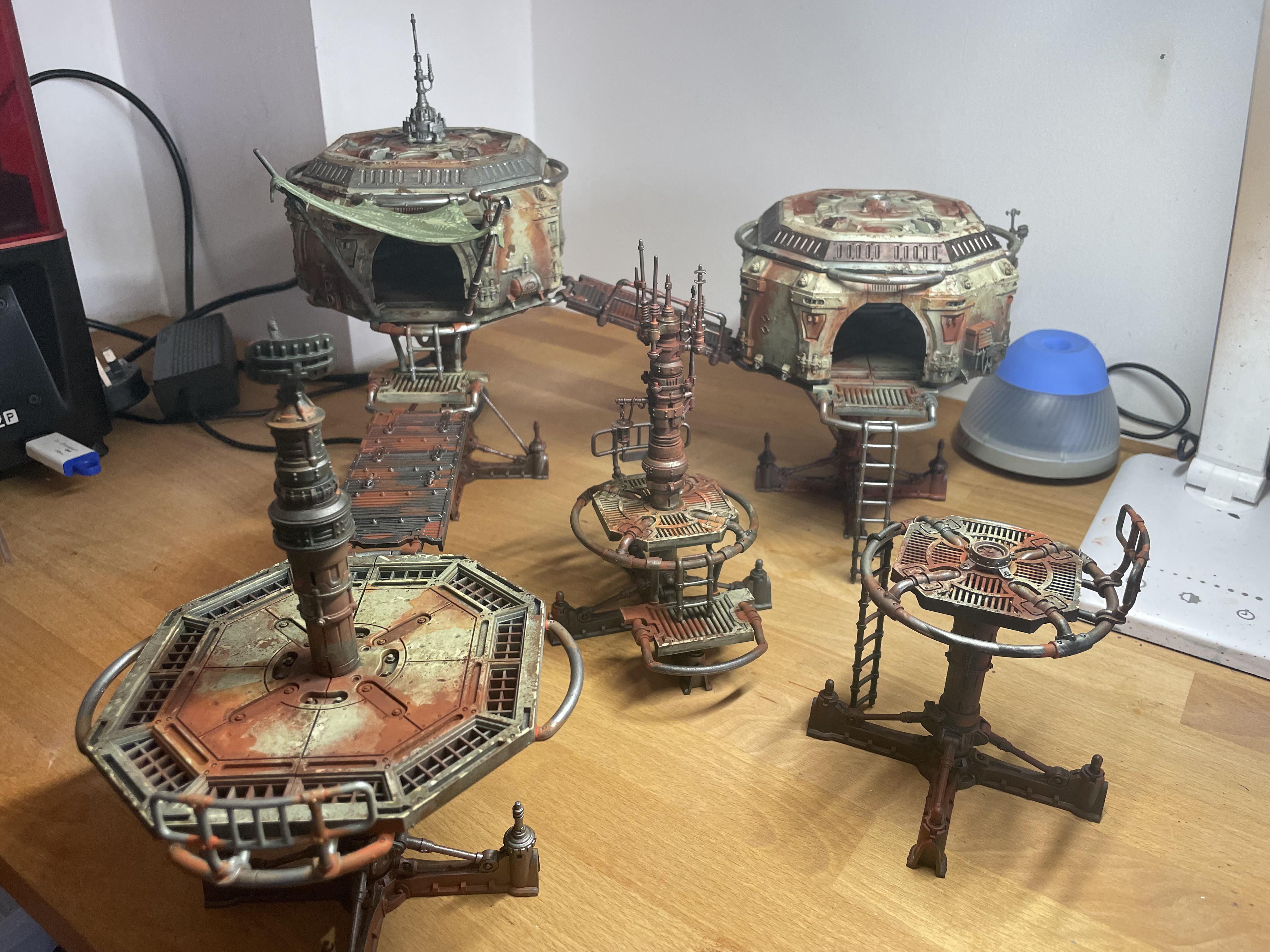 Ash Wastes terrain all done r/necromunda