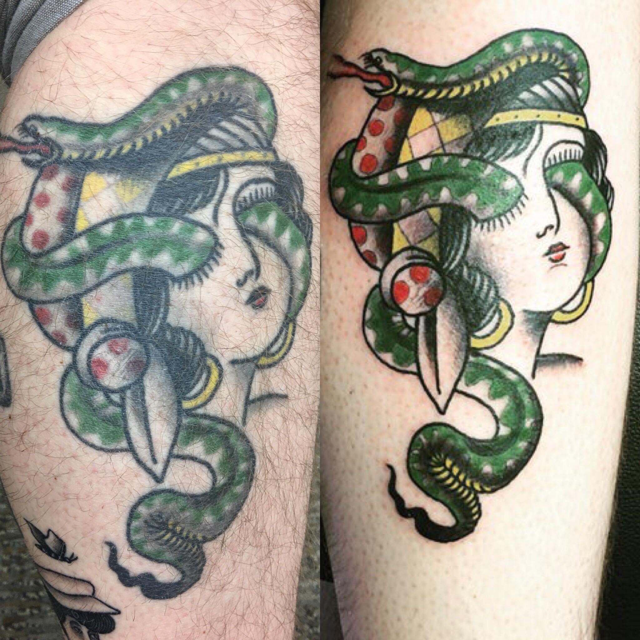 Saw some people were interested in how tattoos age. 13