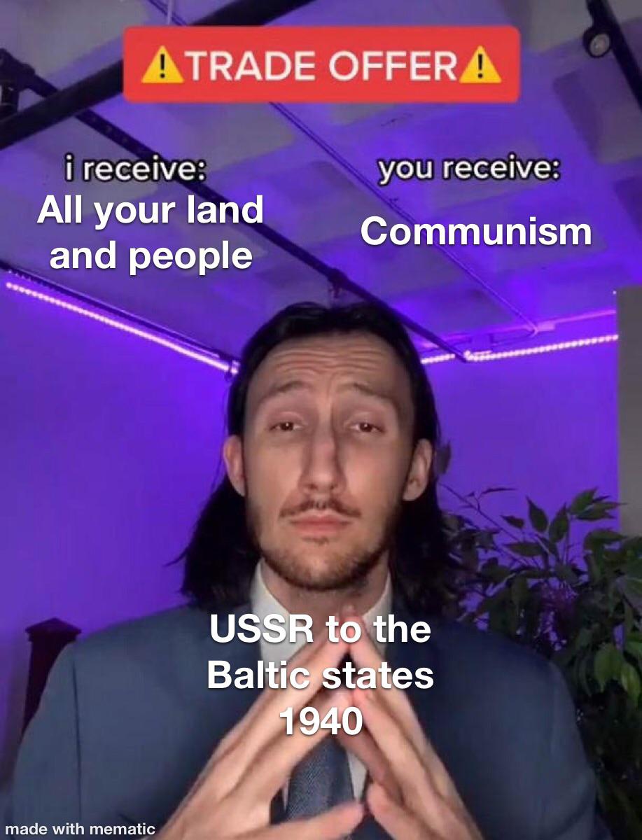 This is the best trade deal in the history of trade deals r/HistoryMemes