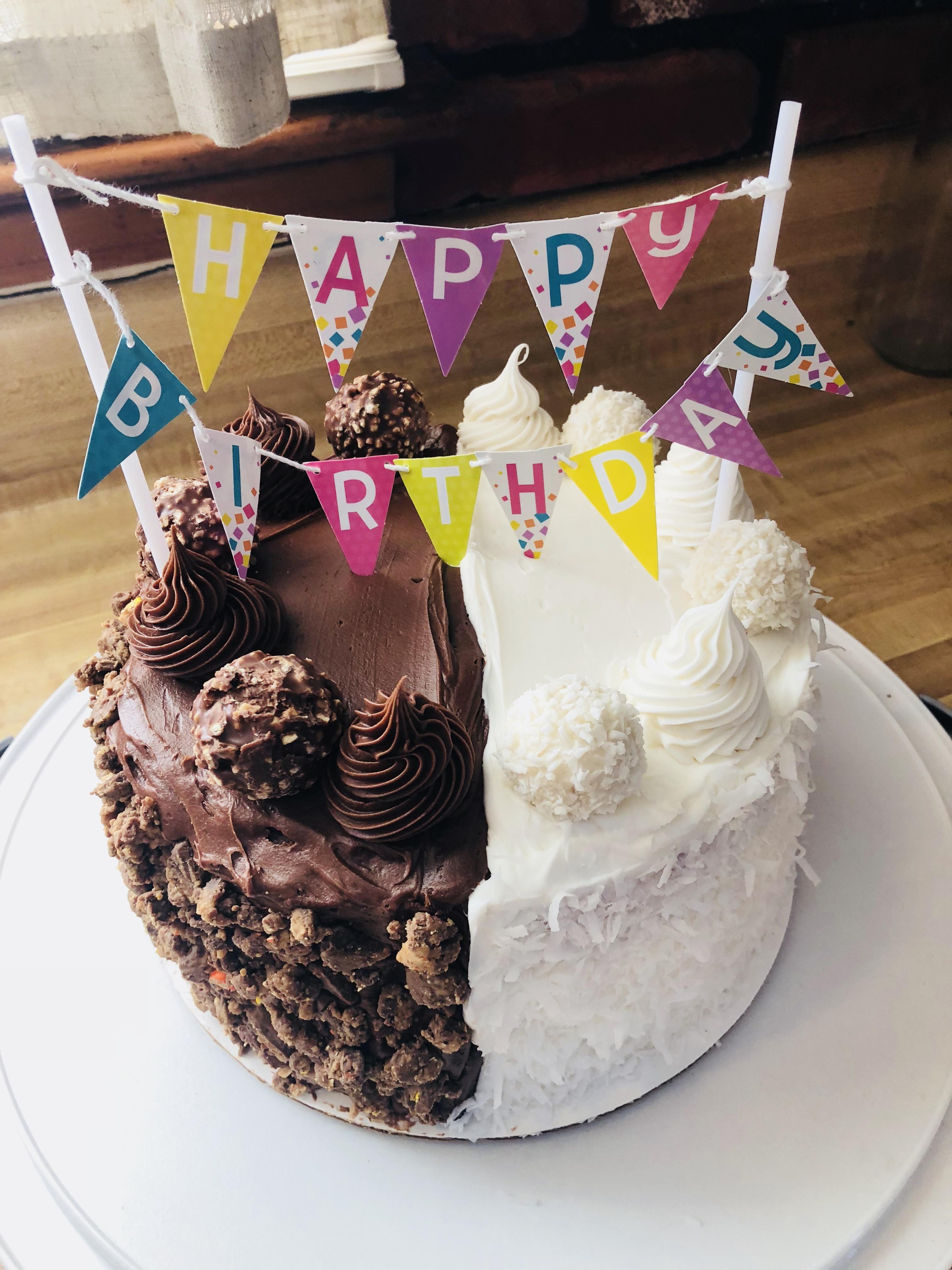 いろいろ half chocolate half vanilla cake 147719Half chocolate half