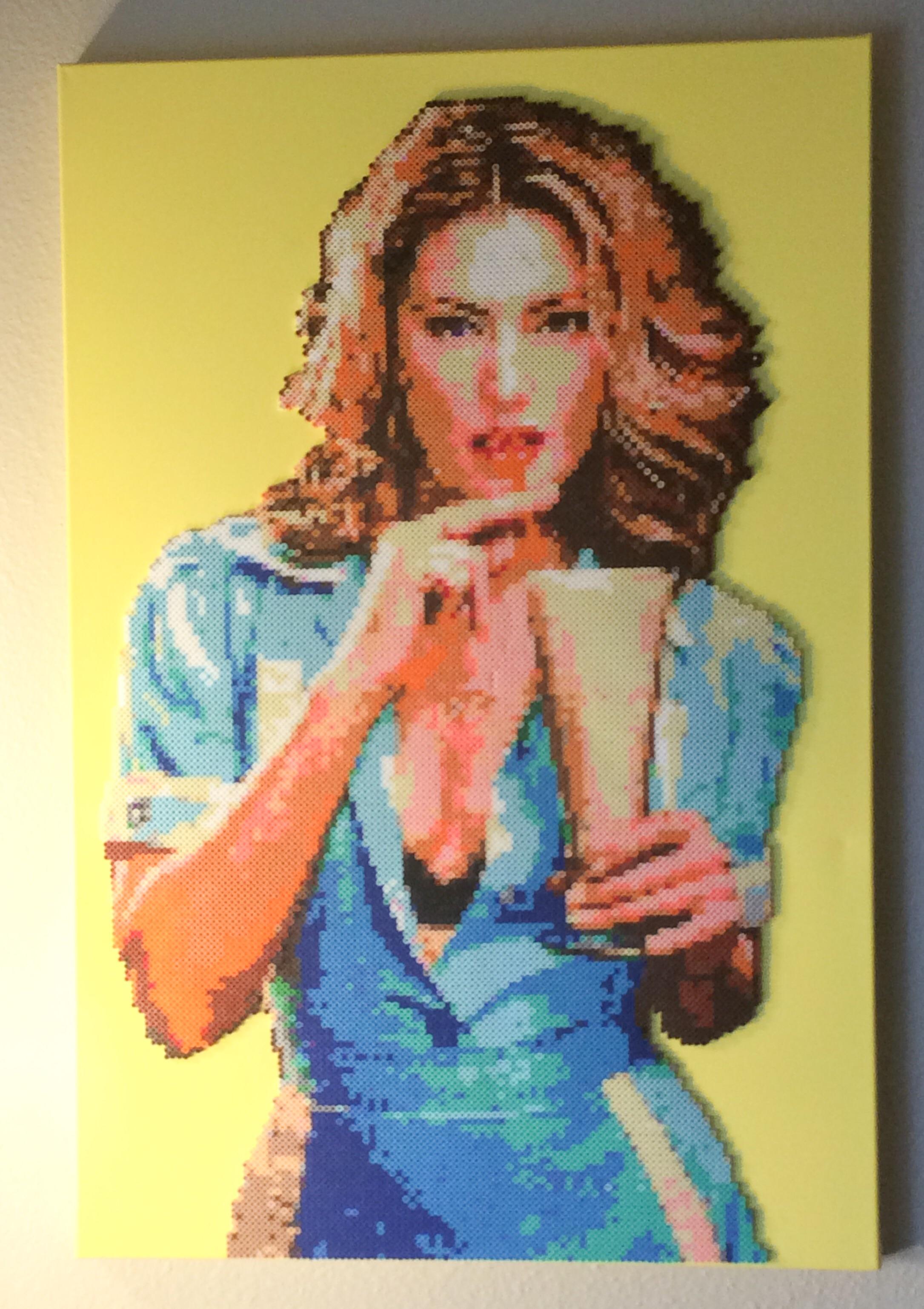 [Fan Art] Shelly Johnson portrait made from thousands of beads. r
