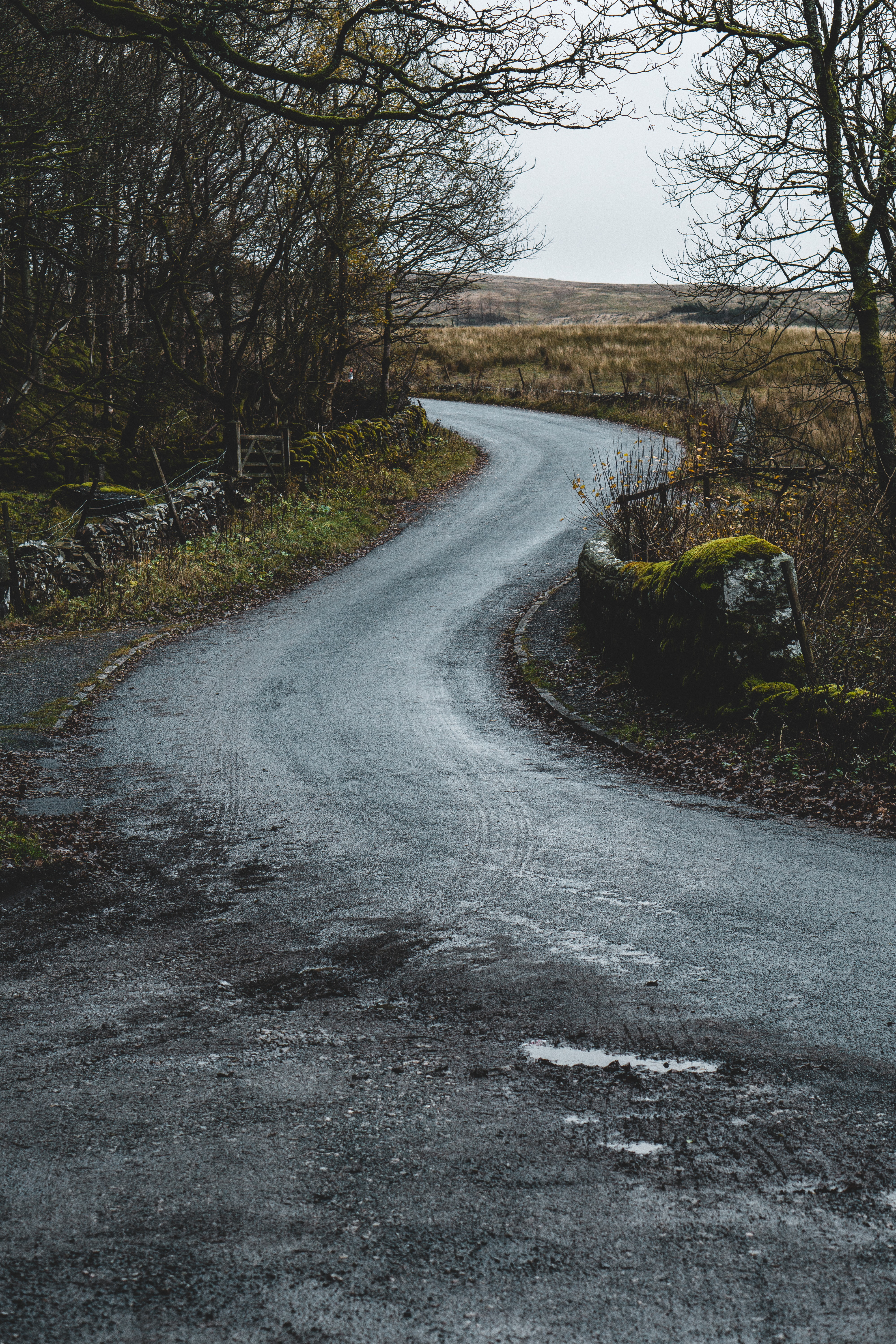 Winding road in the heart of the Yorkshire Dales, Yorkshire UK. (Photo