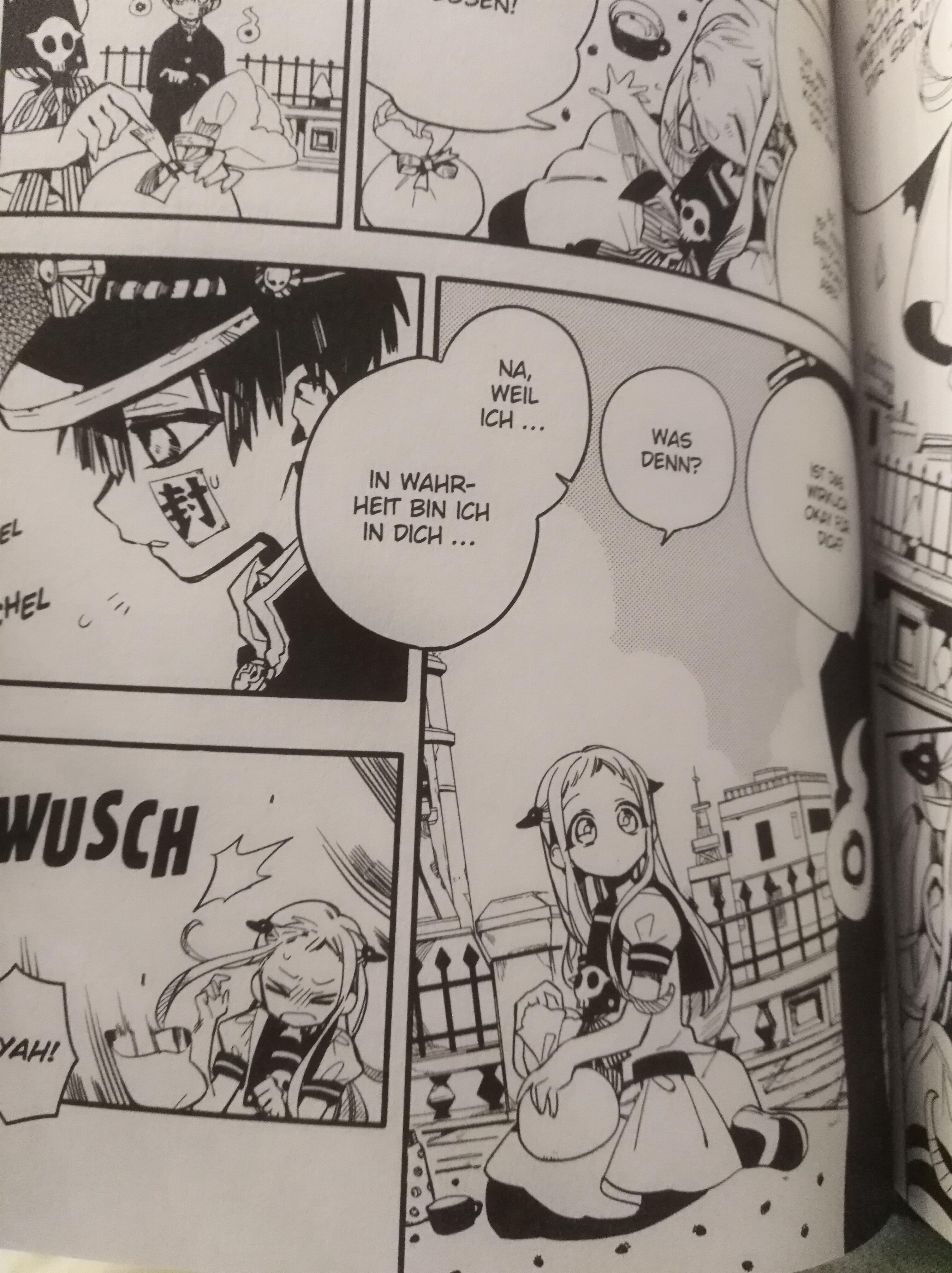 So I just read the German version of chapter 15 (Donuts) and hanako was