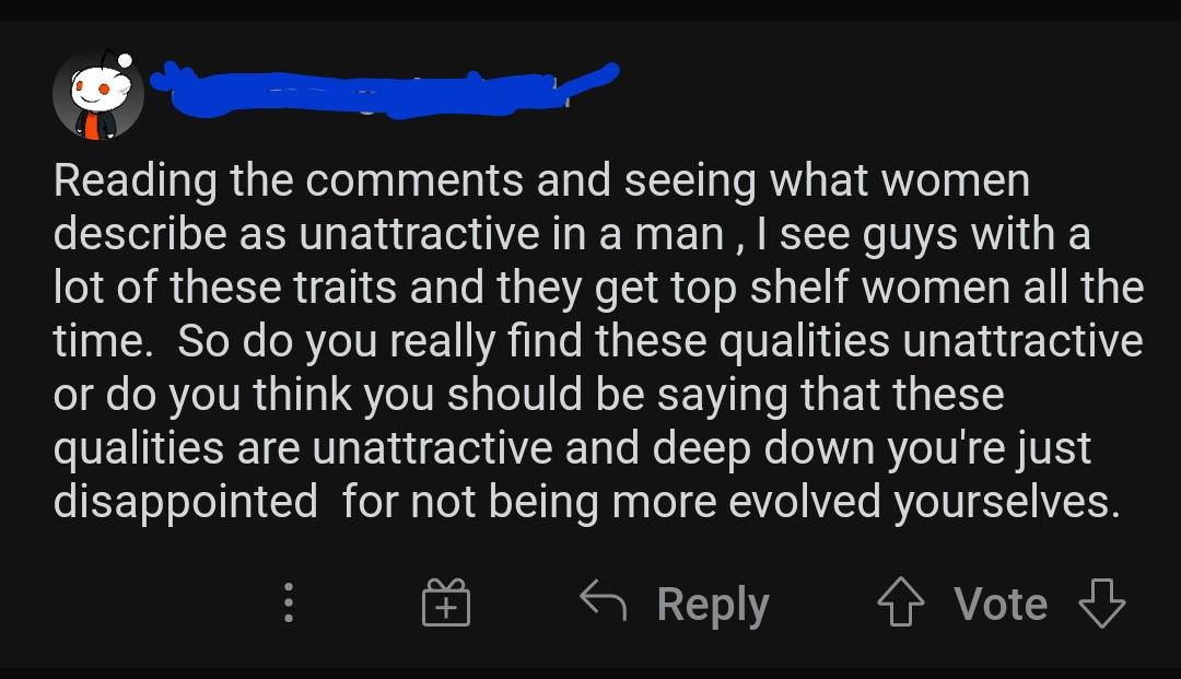 "Get top shelf women" r/justneckbeardthings