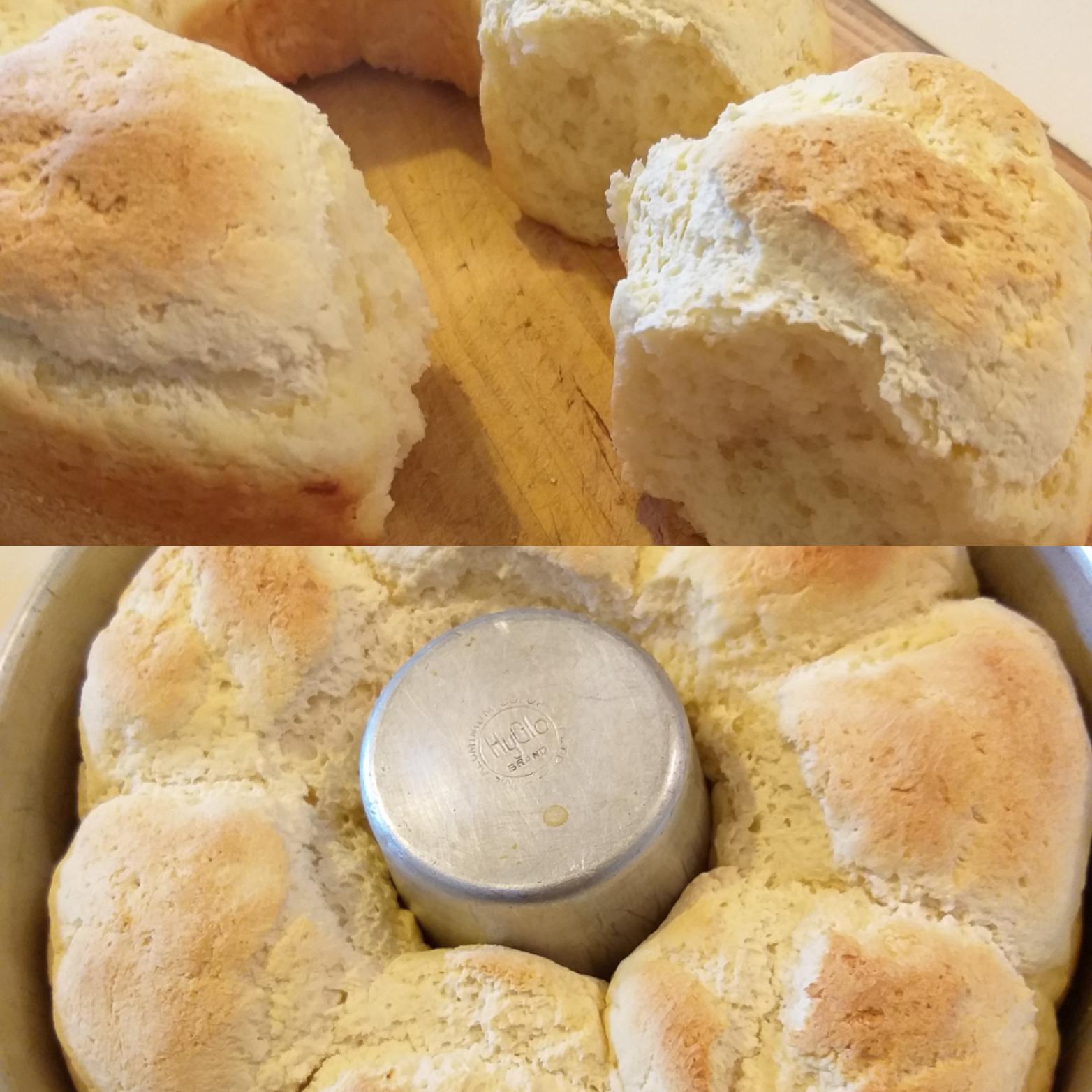 improvised a gf bread this morning!! its so springy and soft..hard to